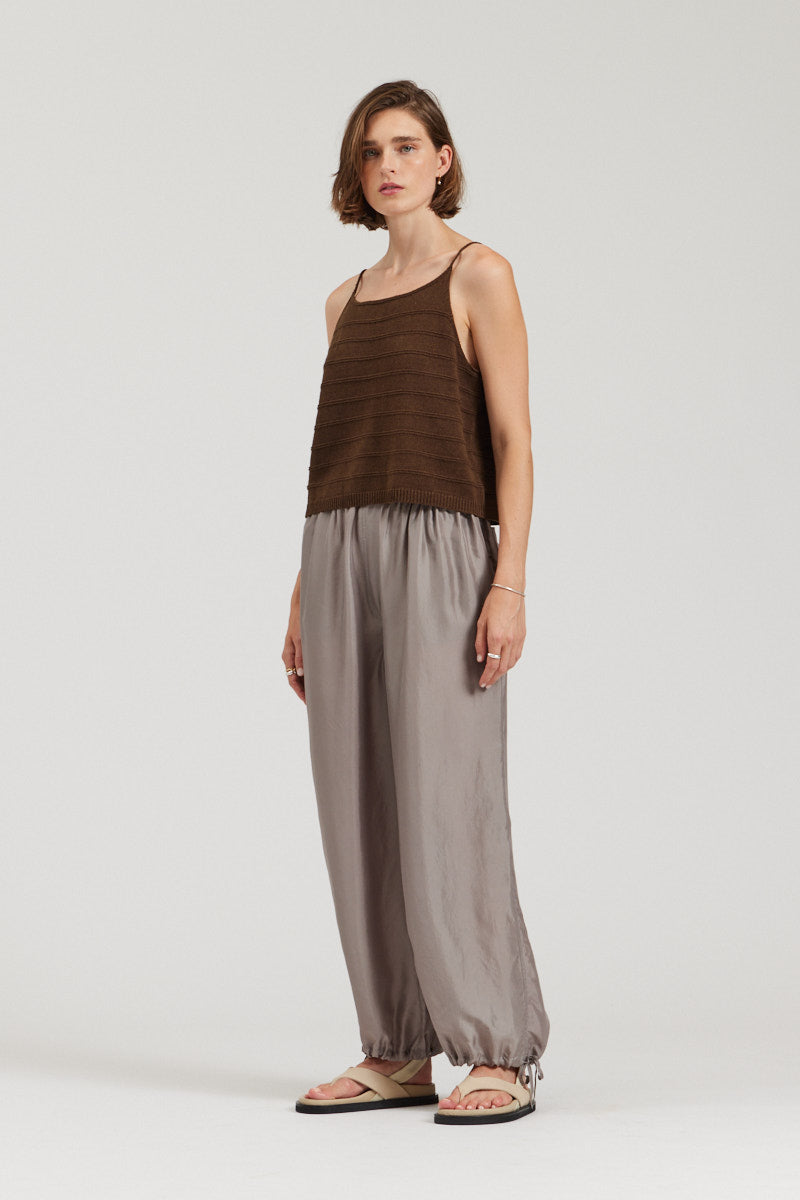 Cotton Linen Knit Tank