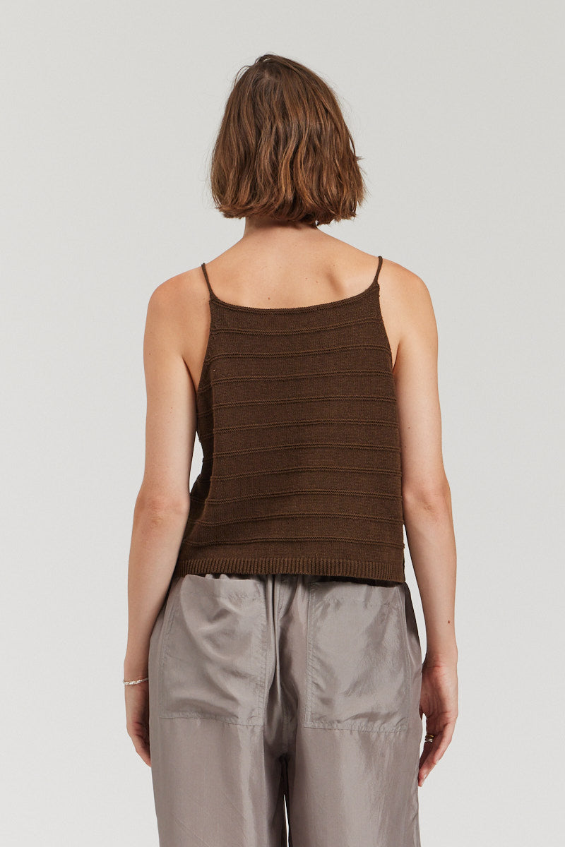 Cotton Linen Knit Tank