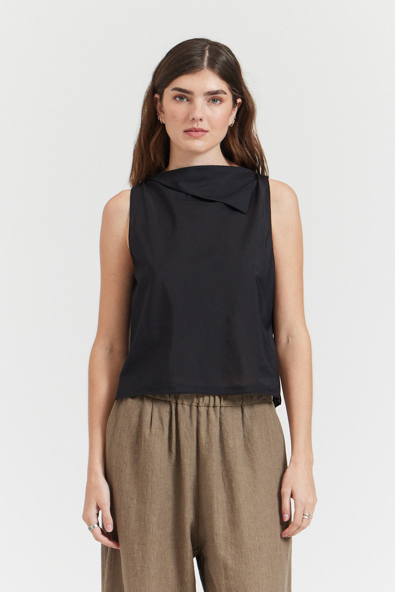 Foldover Neckline Tank