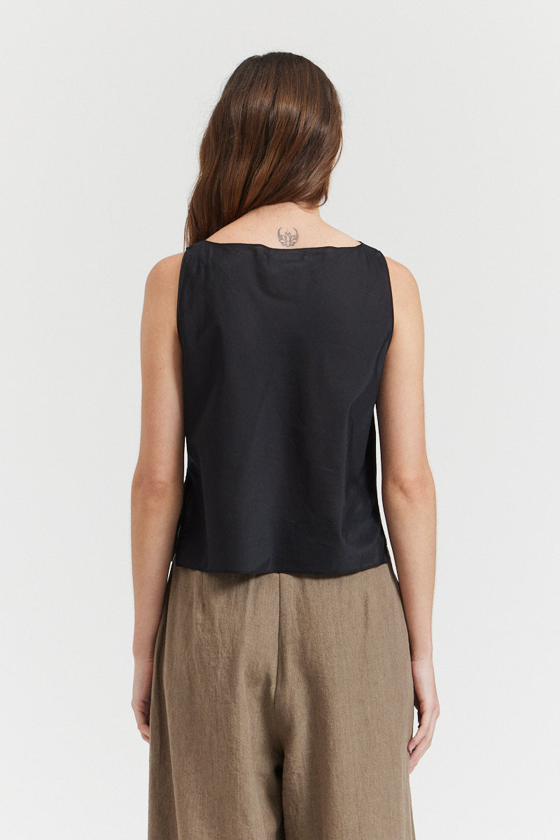 Foldover Neckline Tank