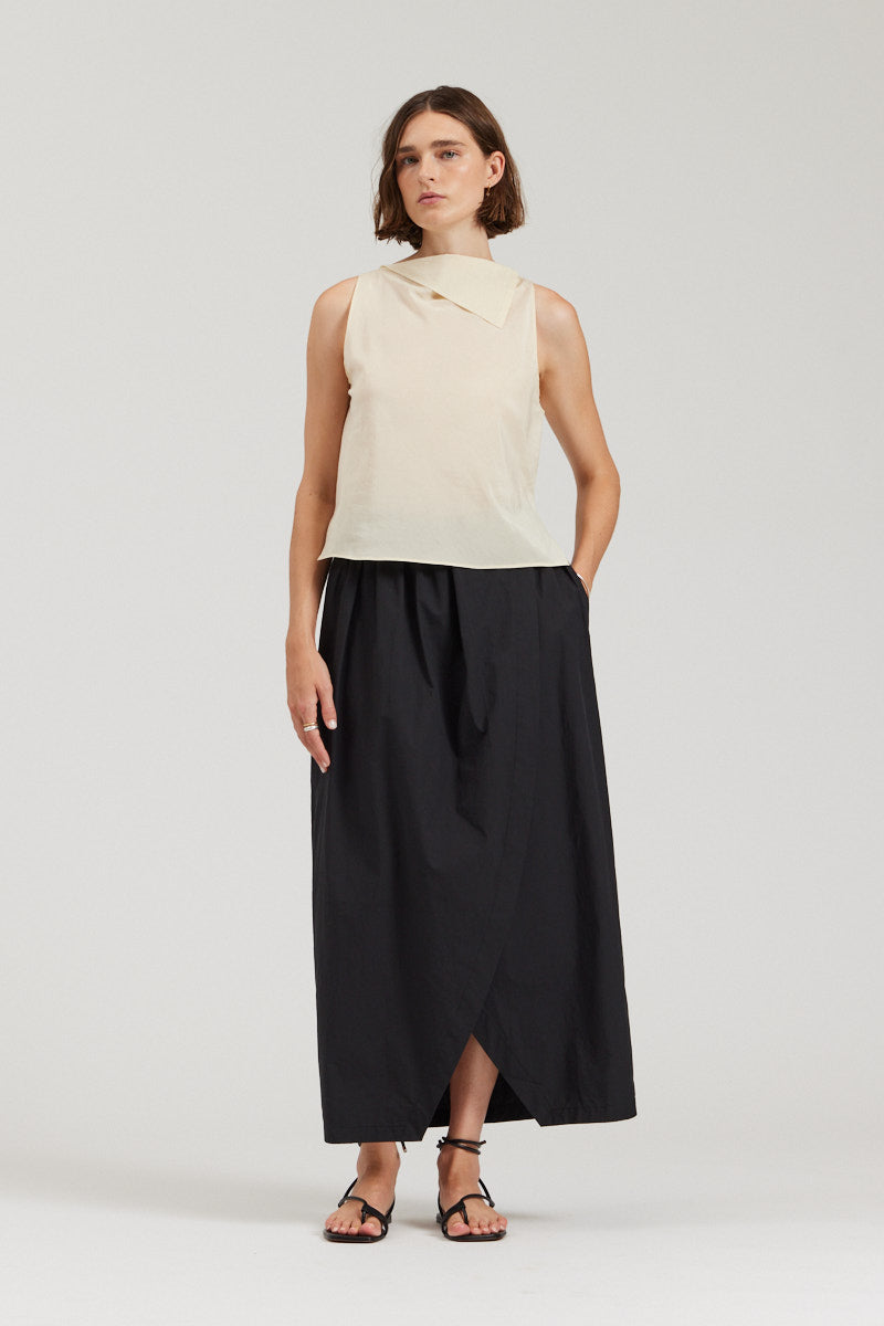 Foldover Neckline Tank