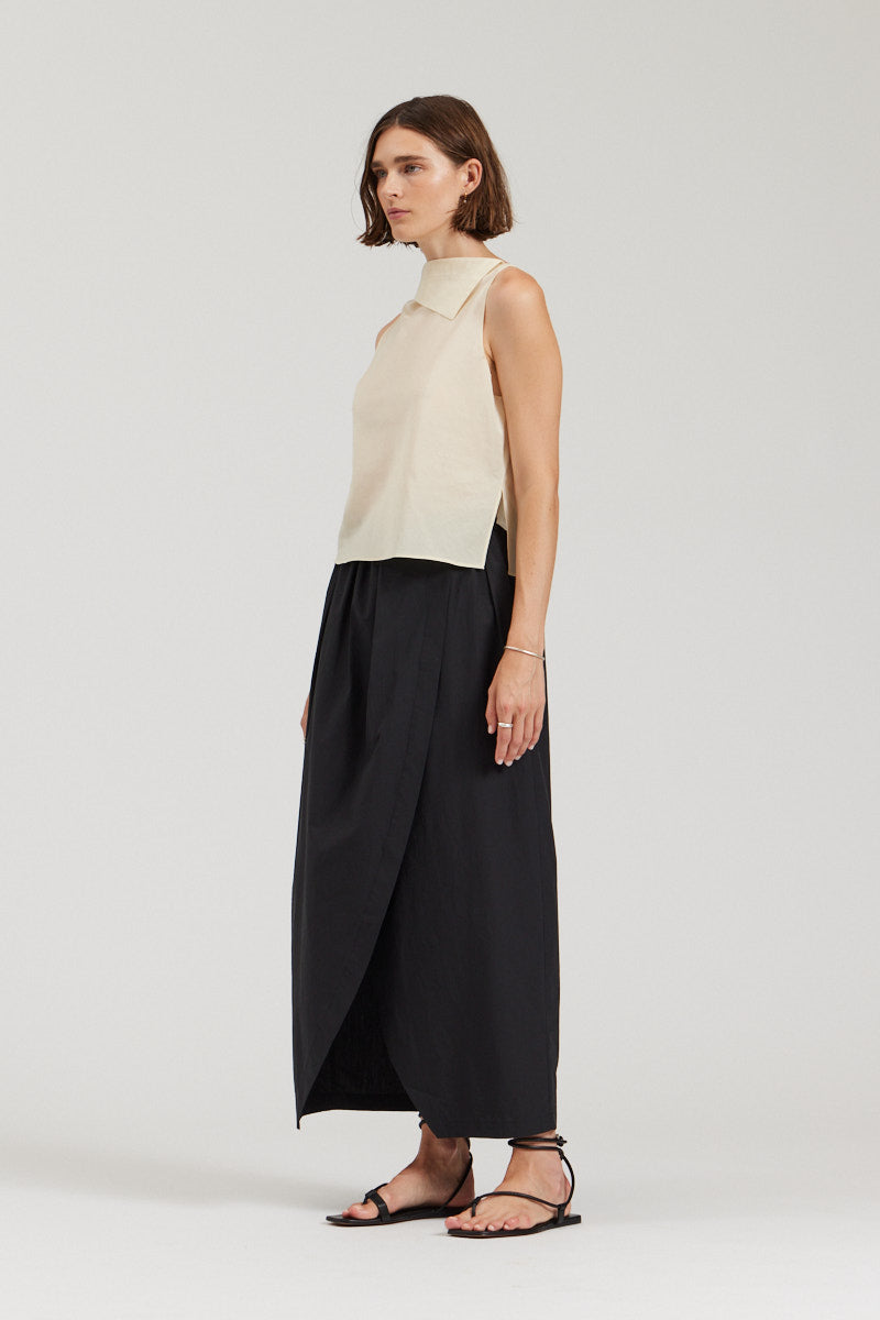Foldover Neckline Tank