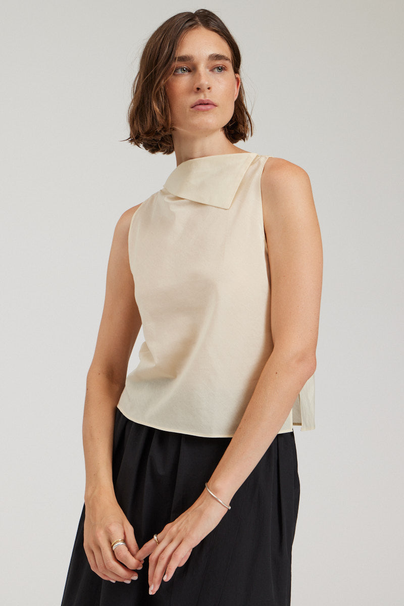 Foldover Neckline Tank