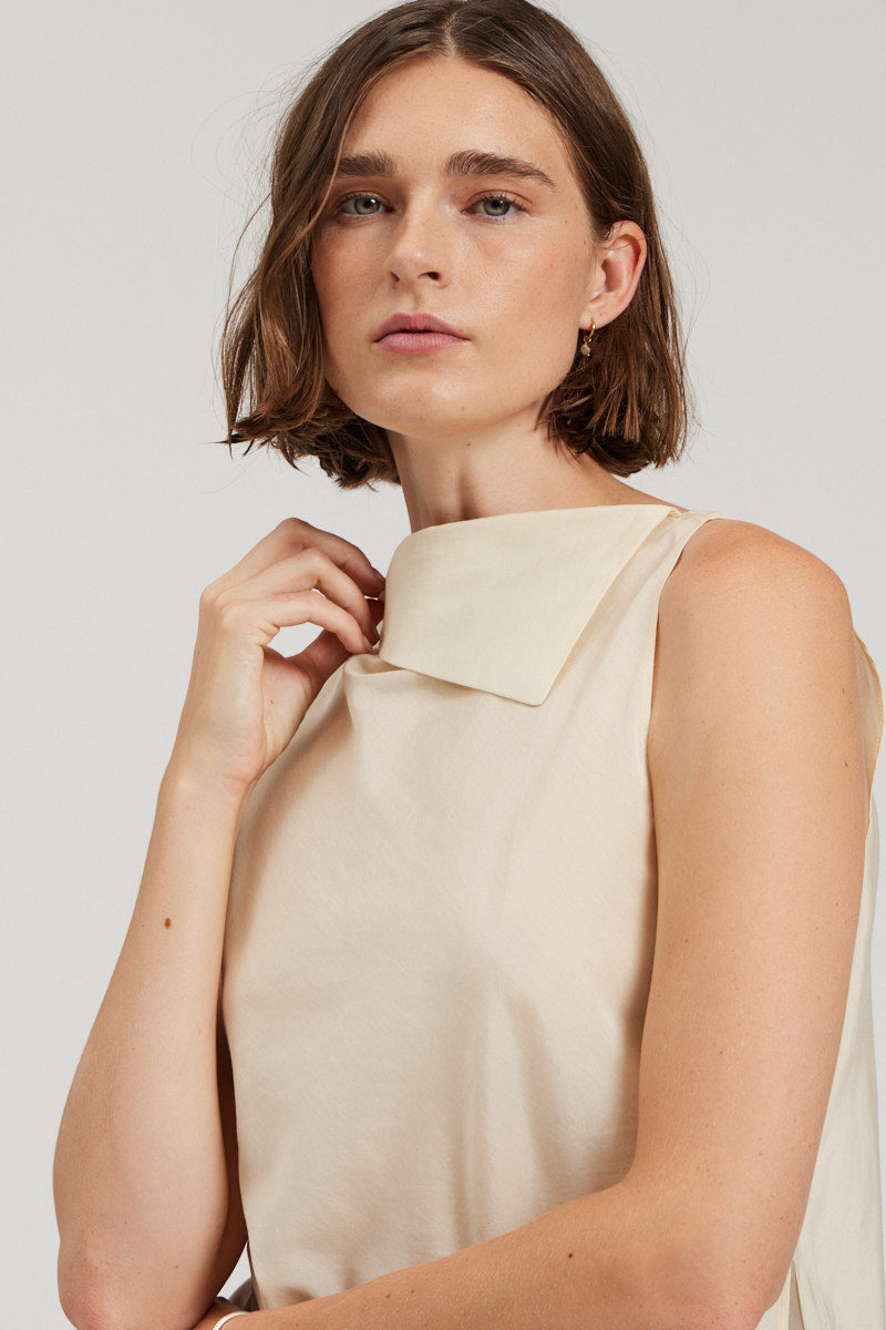 Foldover Neckline Tank