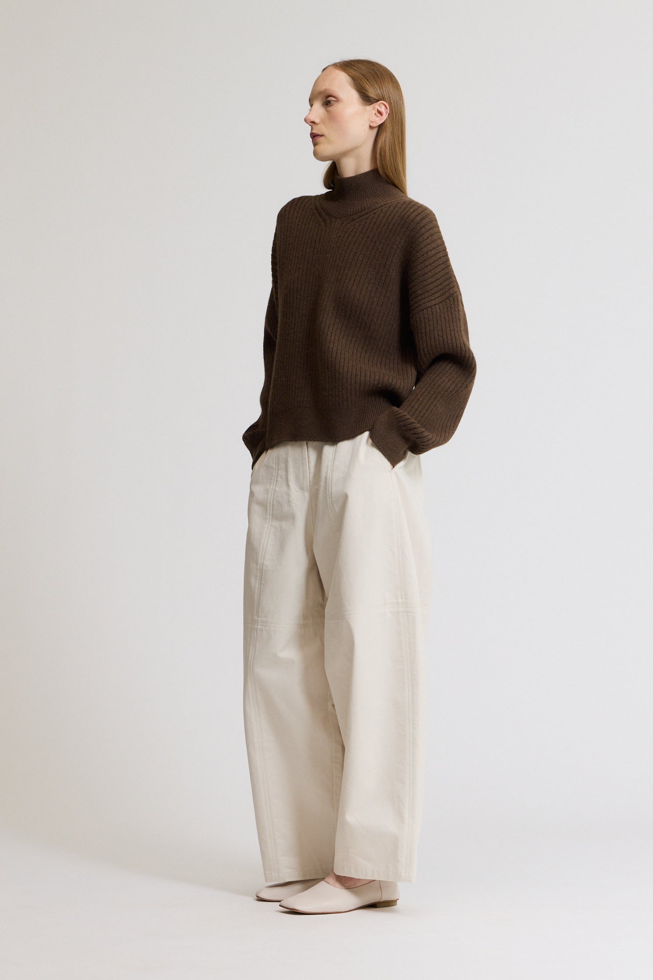 Ribbed Turtleneck Sweater