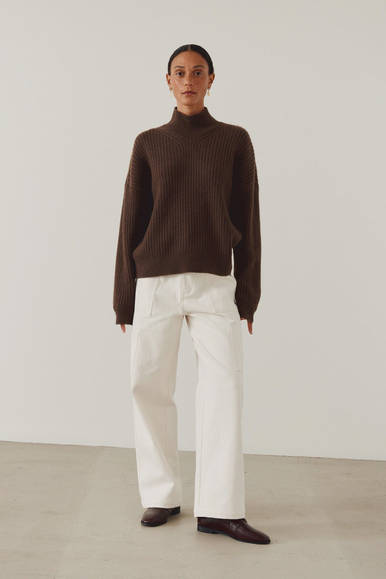 Ribbed Turtleneck Sweater
