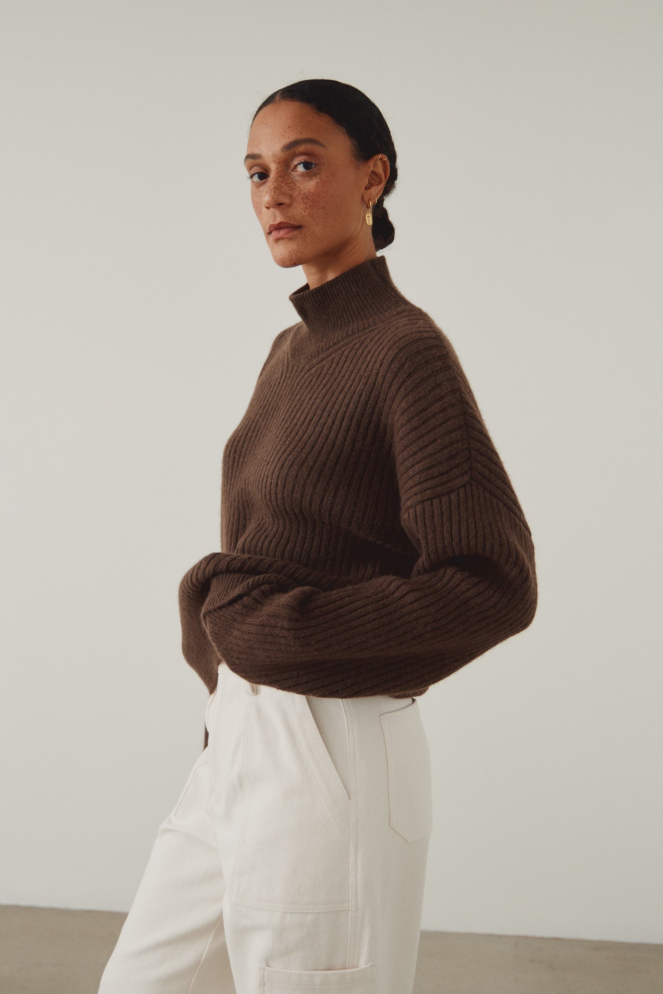 Ribbed Turtleneck Sweater