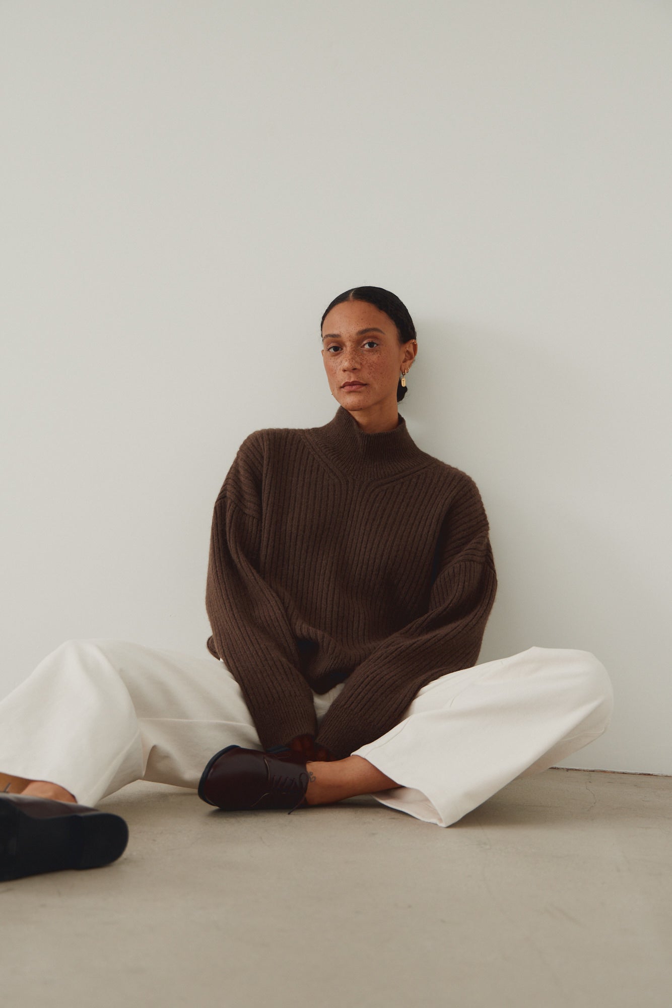 Ribbed Turtleneck Sweater