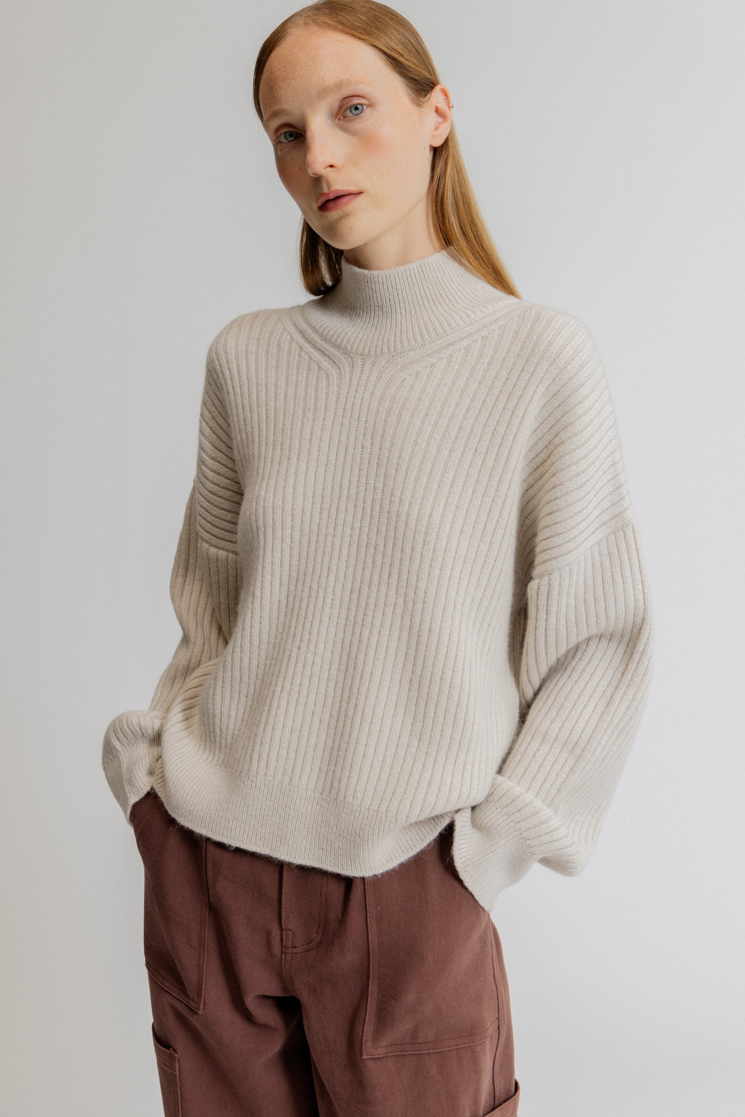 Ribbed Turtleneck Sweater
