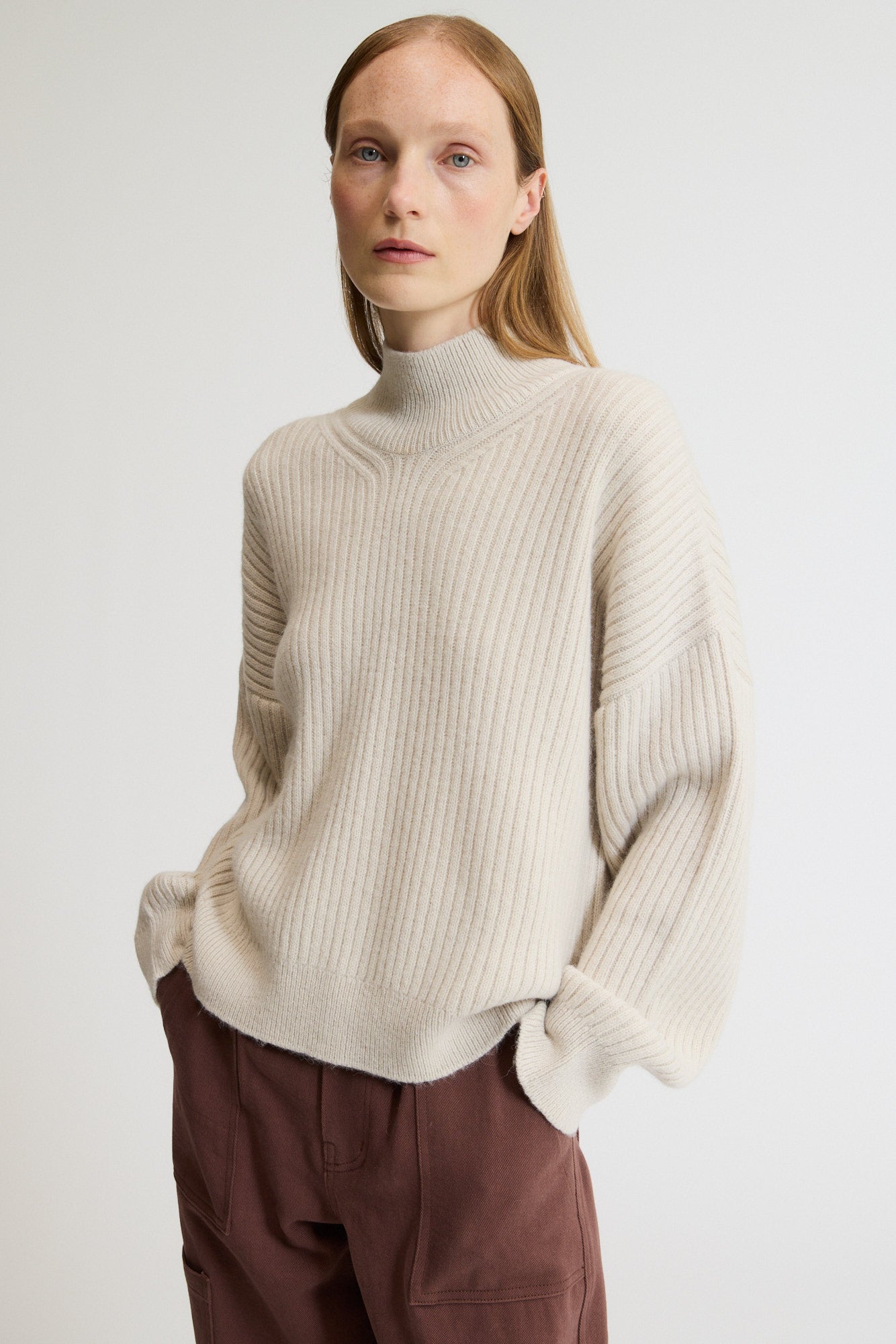 Ribbed Turtleneck Sweater