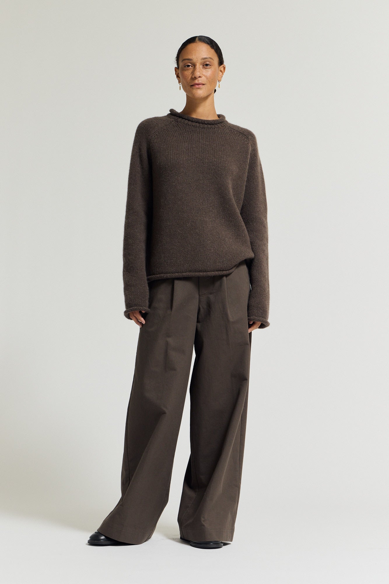 Wide Leg Tuck Pants
