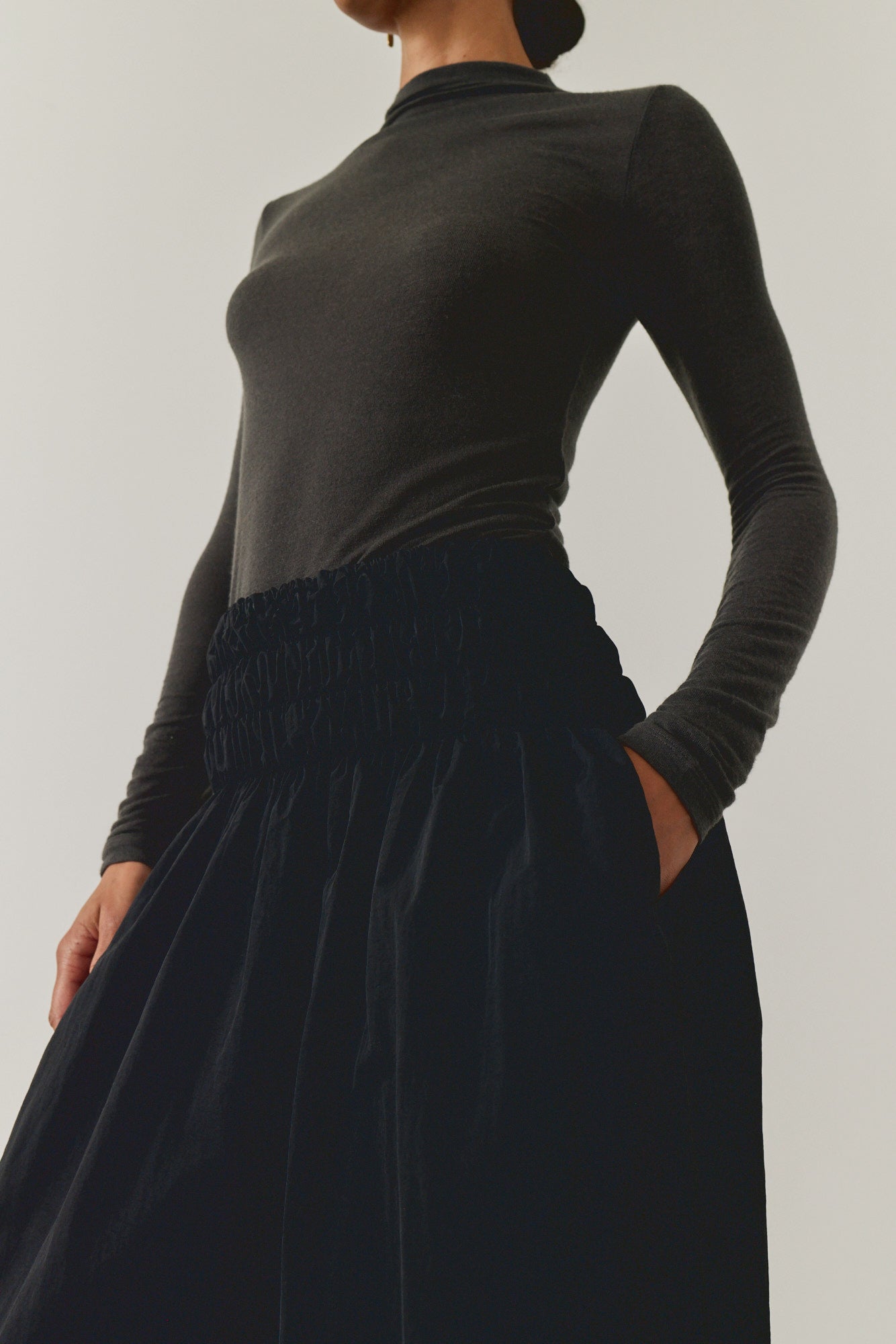 Mock Neck Long Sleeve Tee