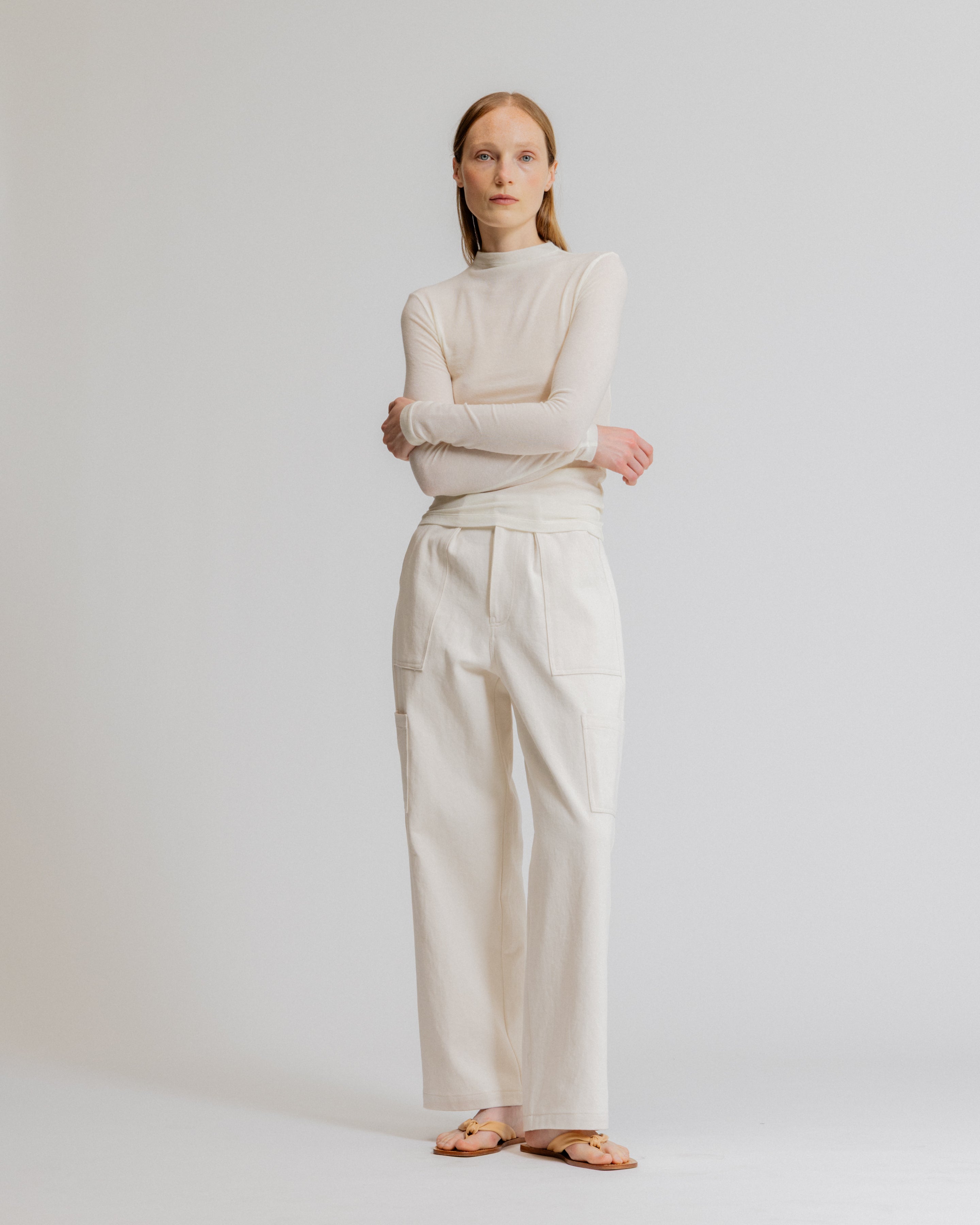 Mock Neck Long Sleeve Tee