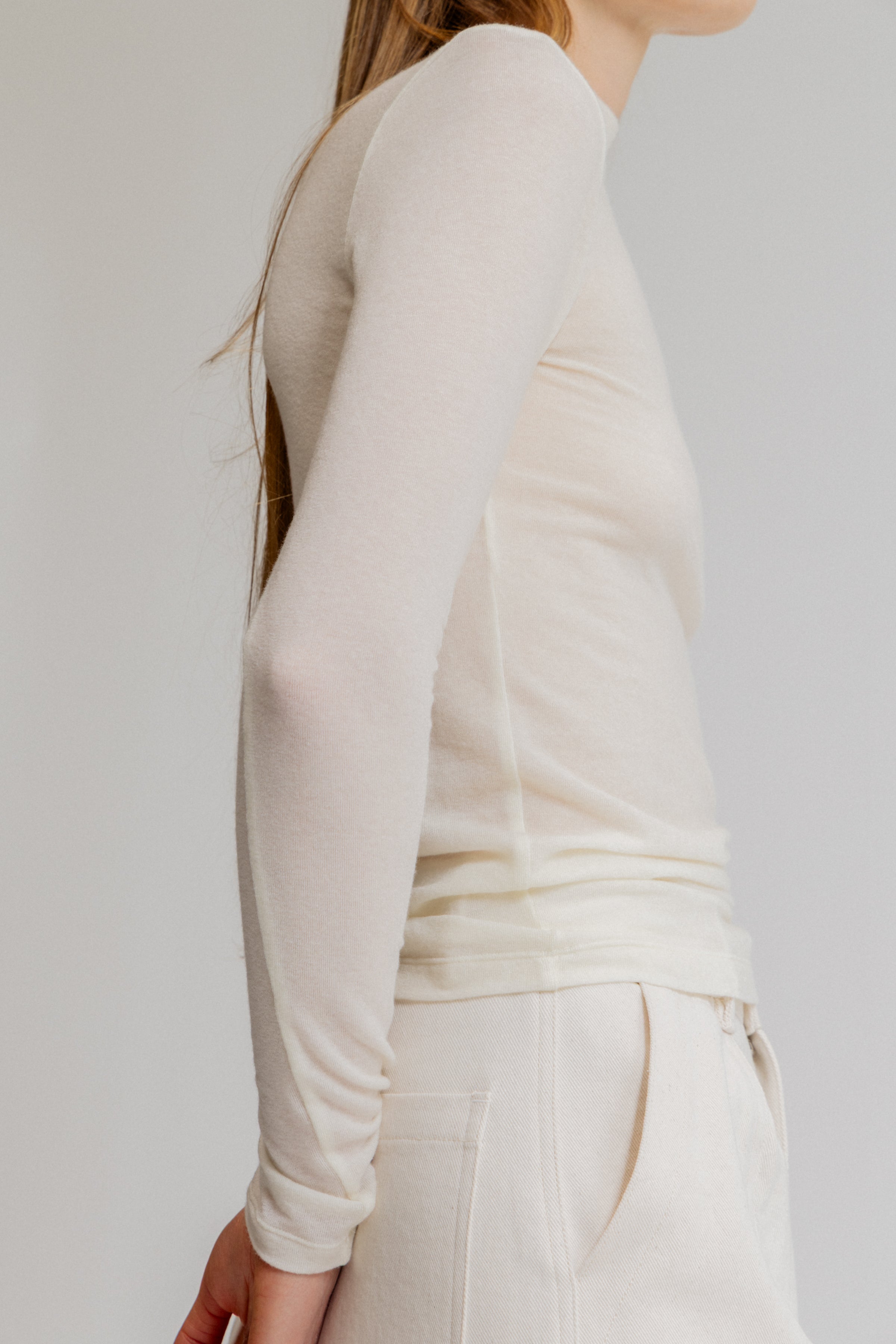 Mock Neck Long Sleeve Tee