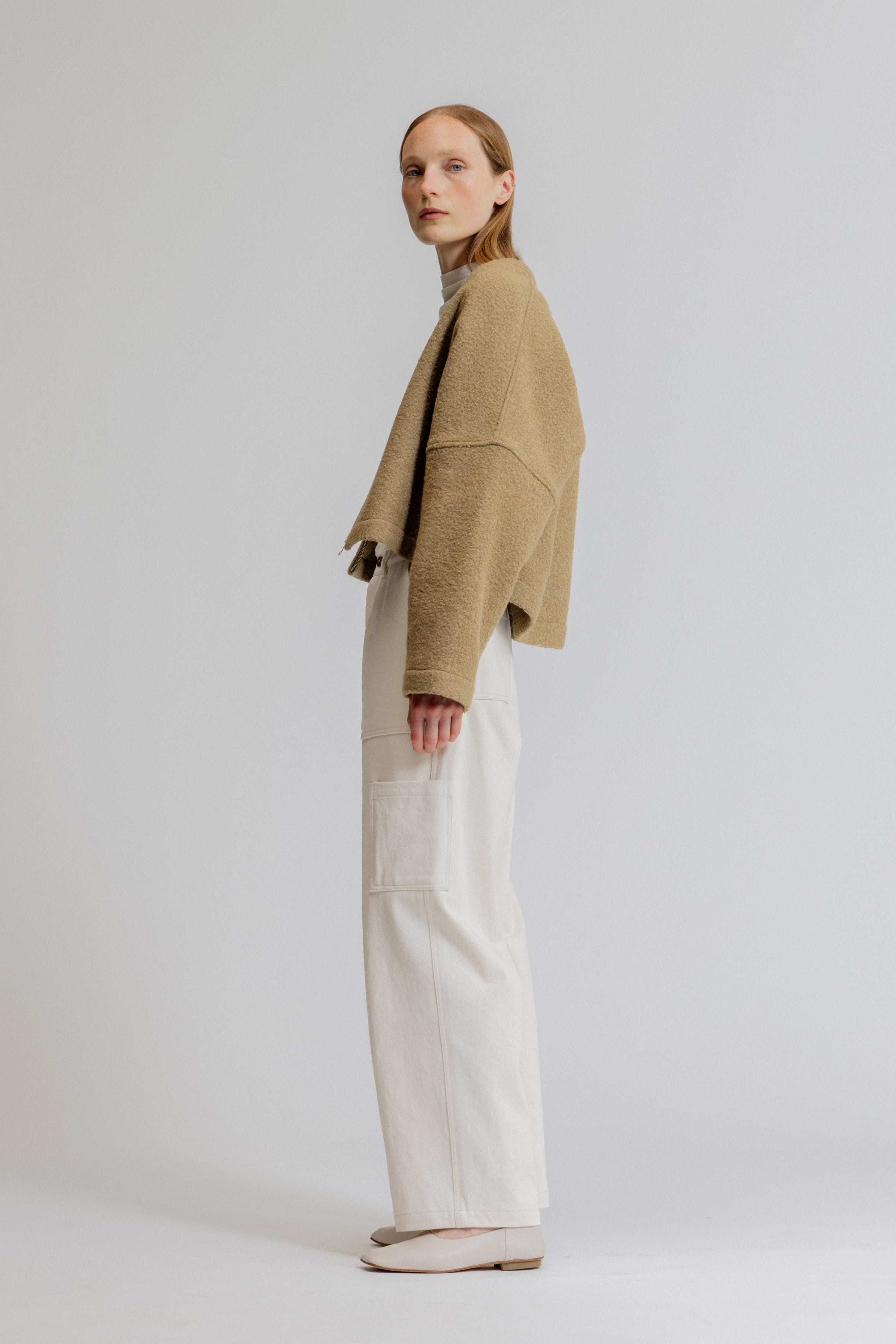 Cropped Bouclé Jacket