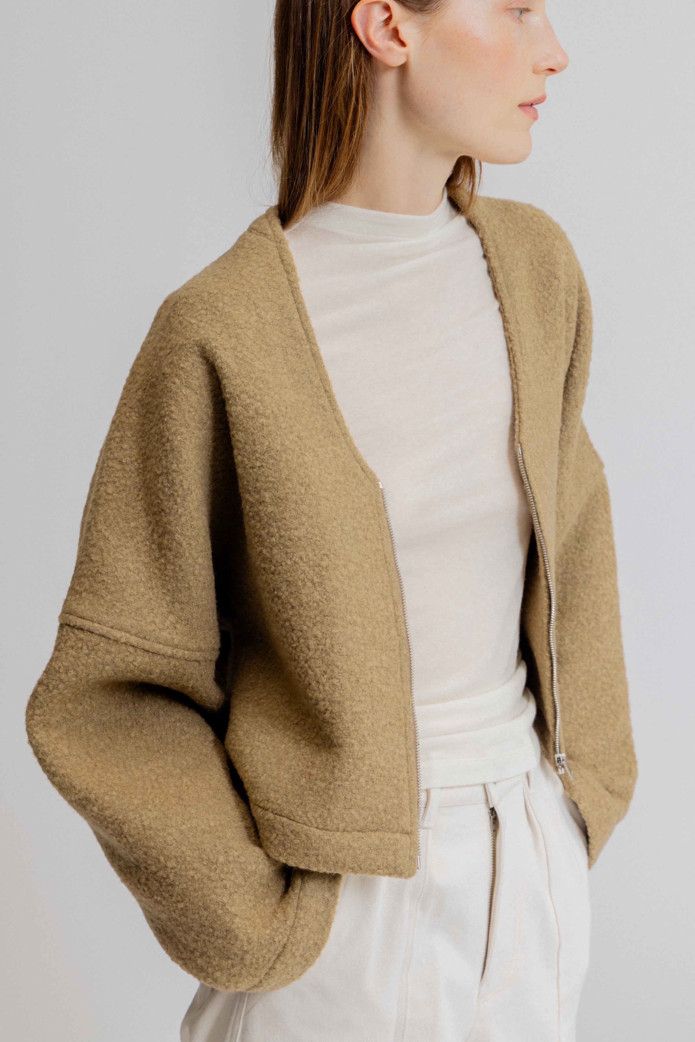 Cropped Bouclé Jacket