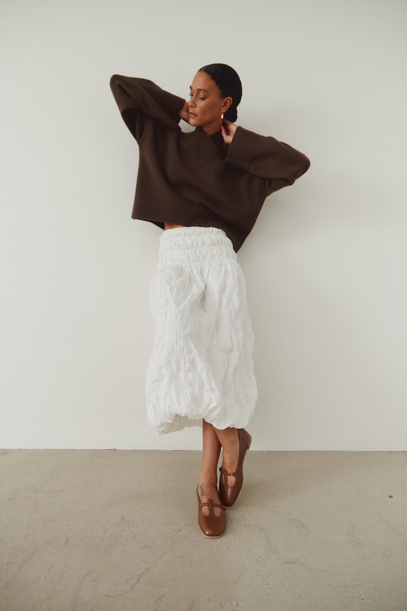 Overlap Turtleneck Sweater