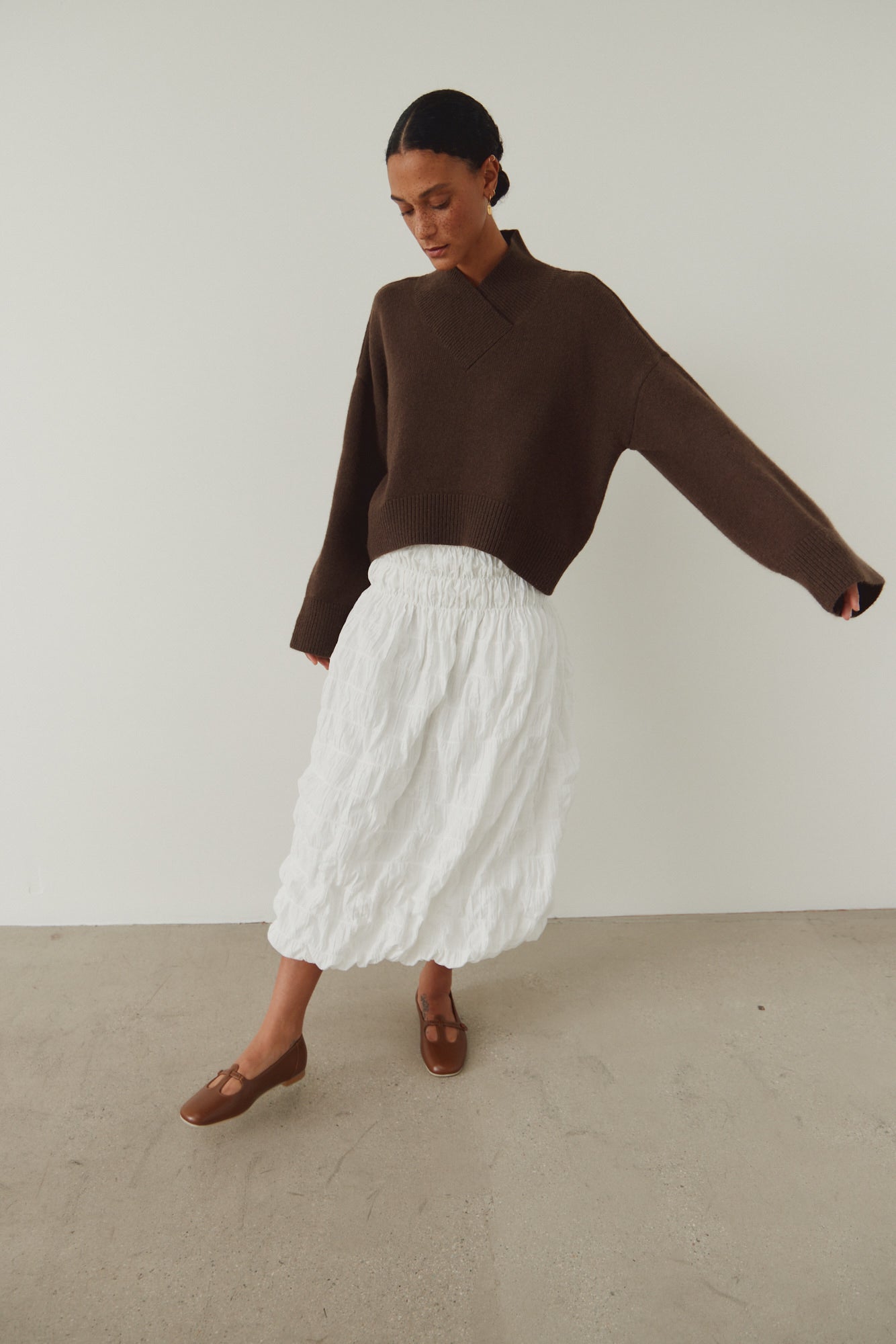 Overlap Turtleneck Sweater