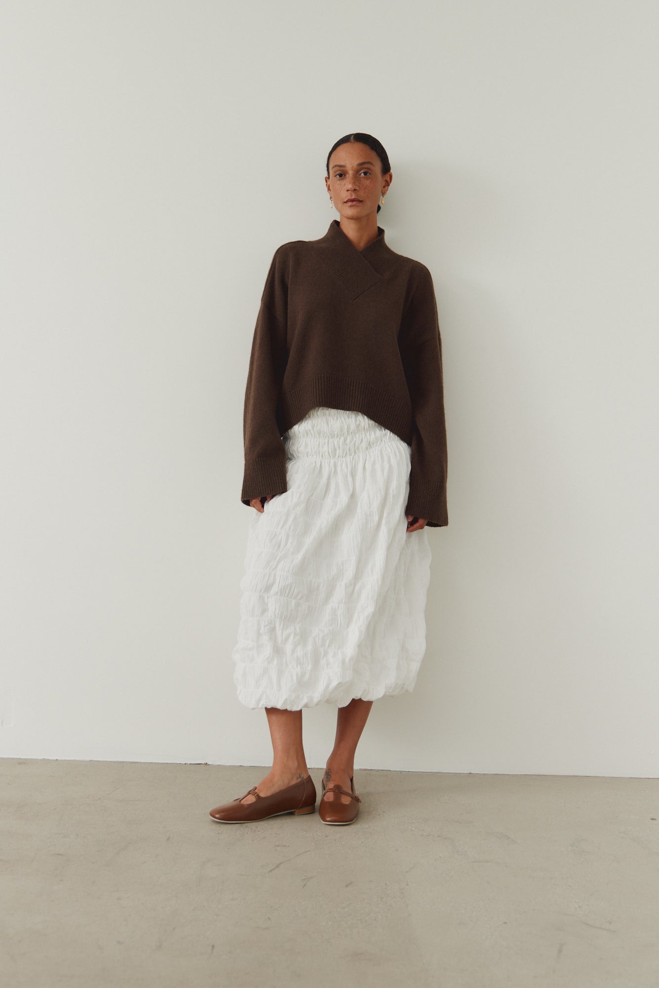 Overlap Turtleneck Sweater