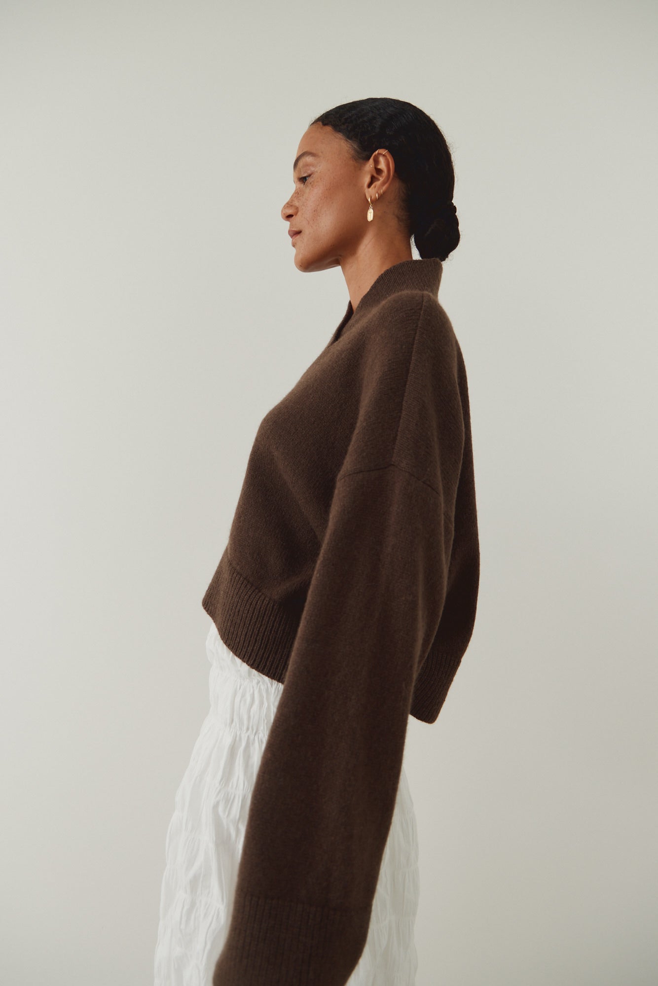 Overlap Turtleneck Sweater