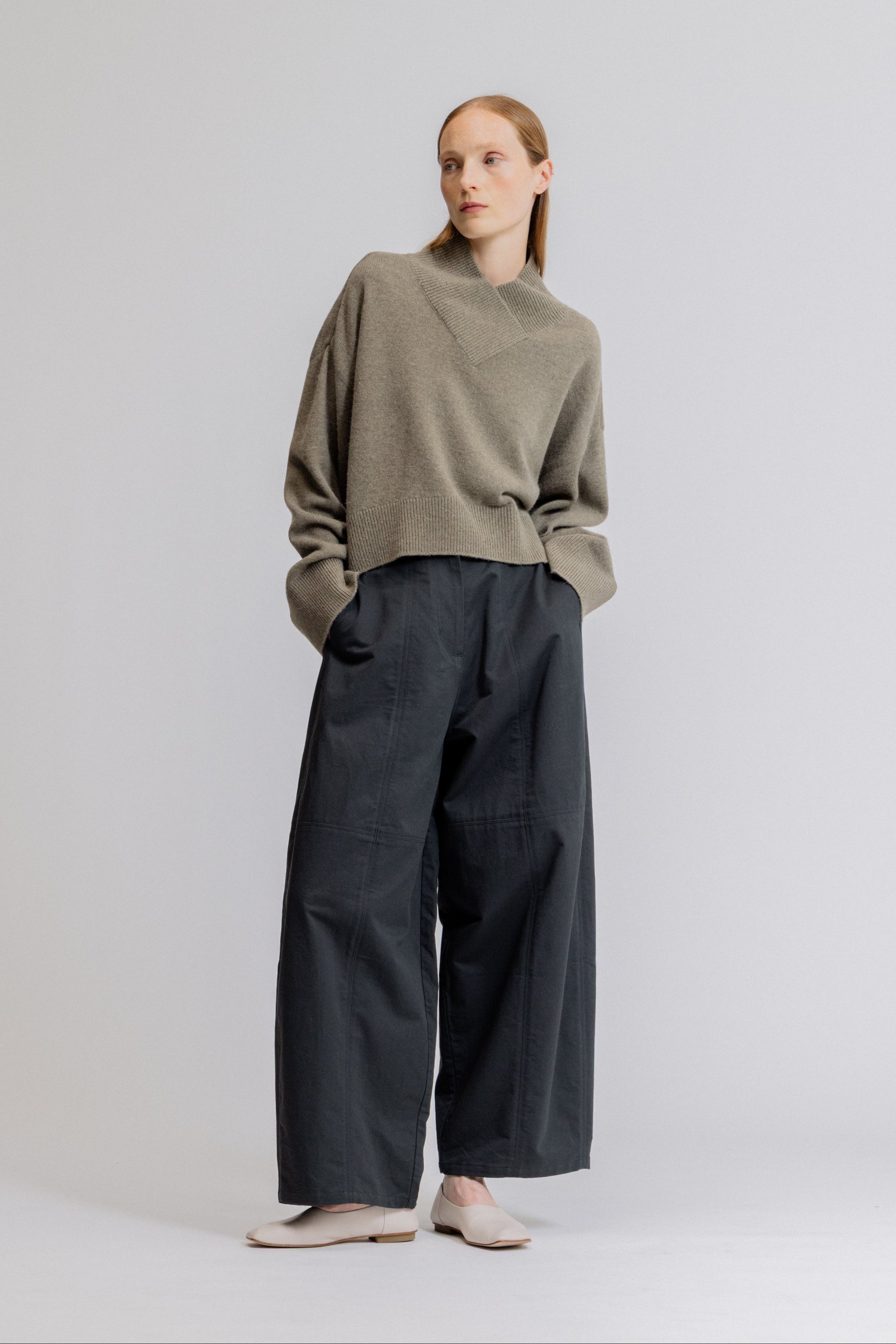 Seamed Barrel Pants