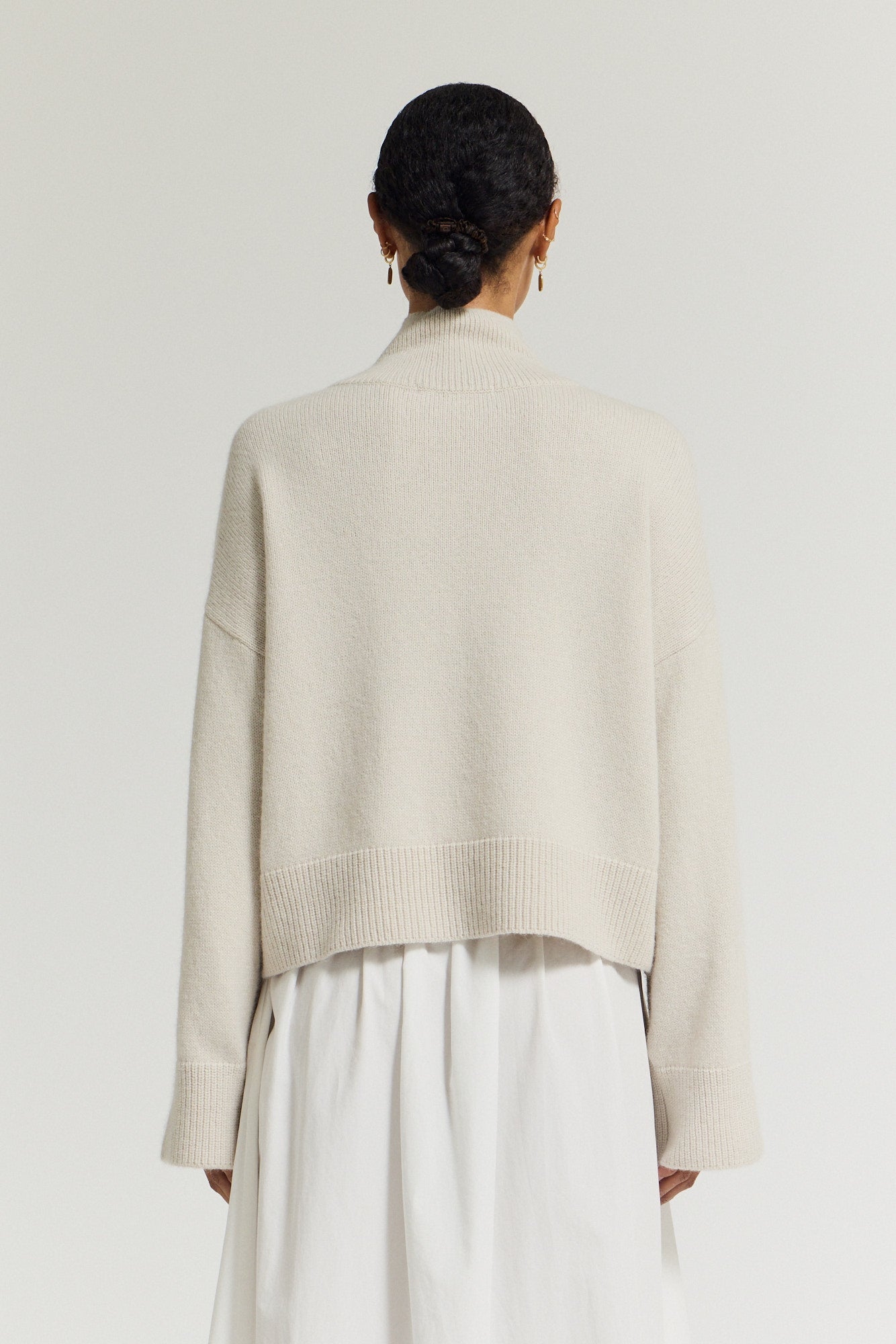 Overlap Turtleneck Sweater