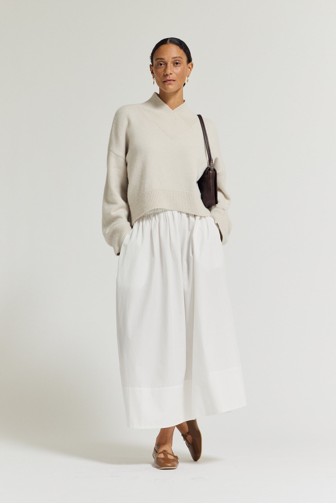 Overlap Turtleneck Sweater