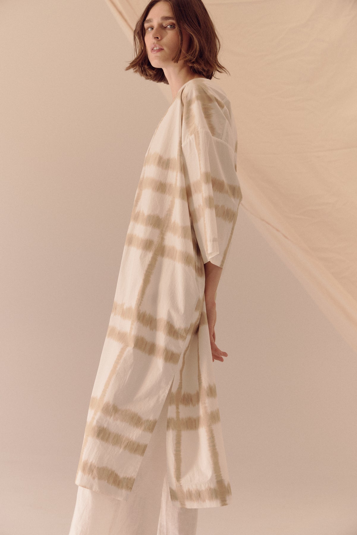 Oversized Cotton Print Dress
