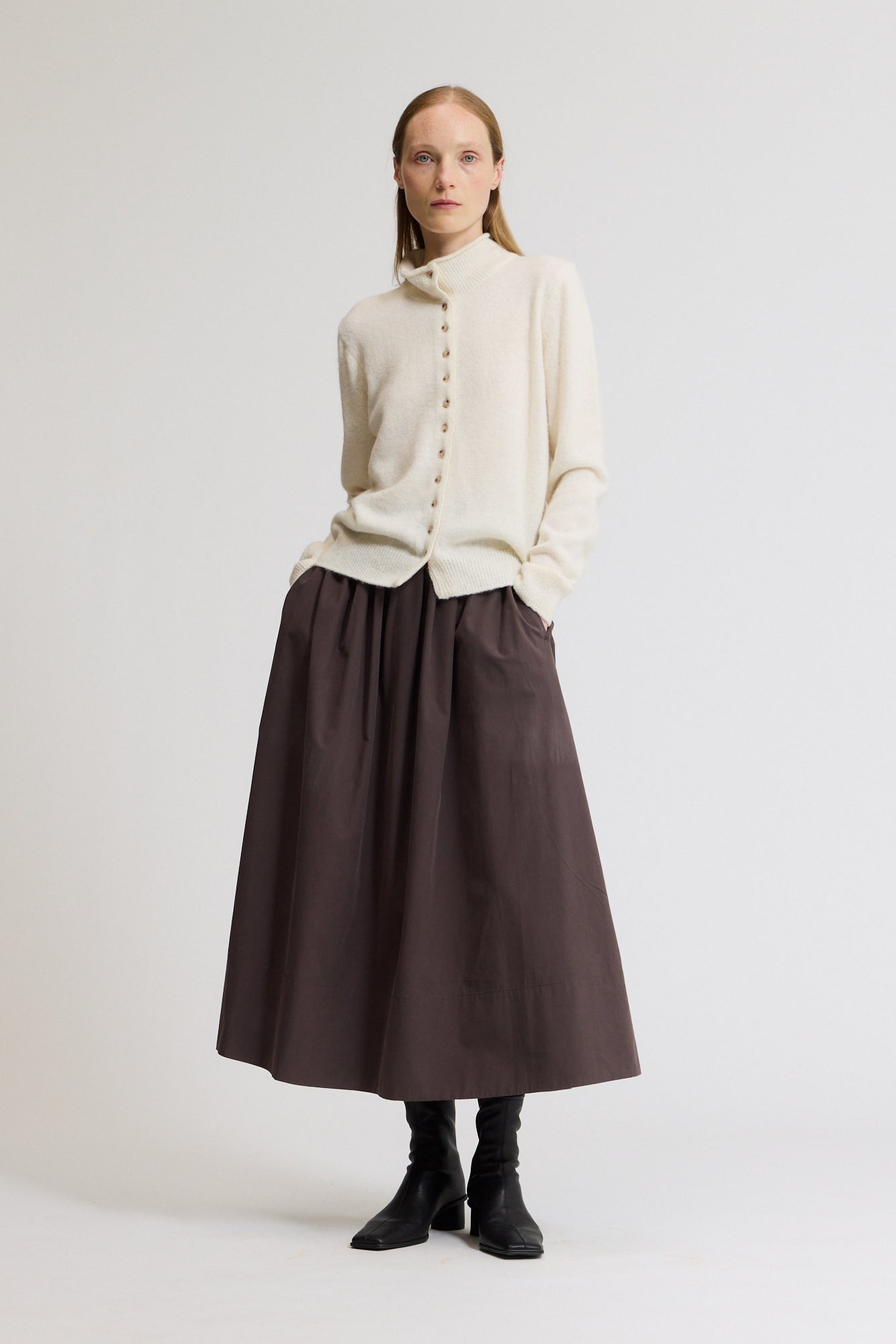 Funnel Neck Cardigan