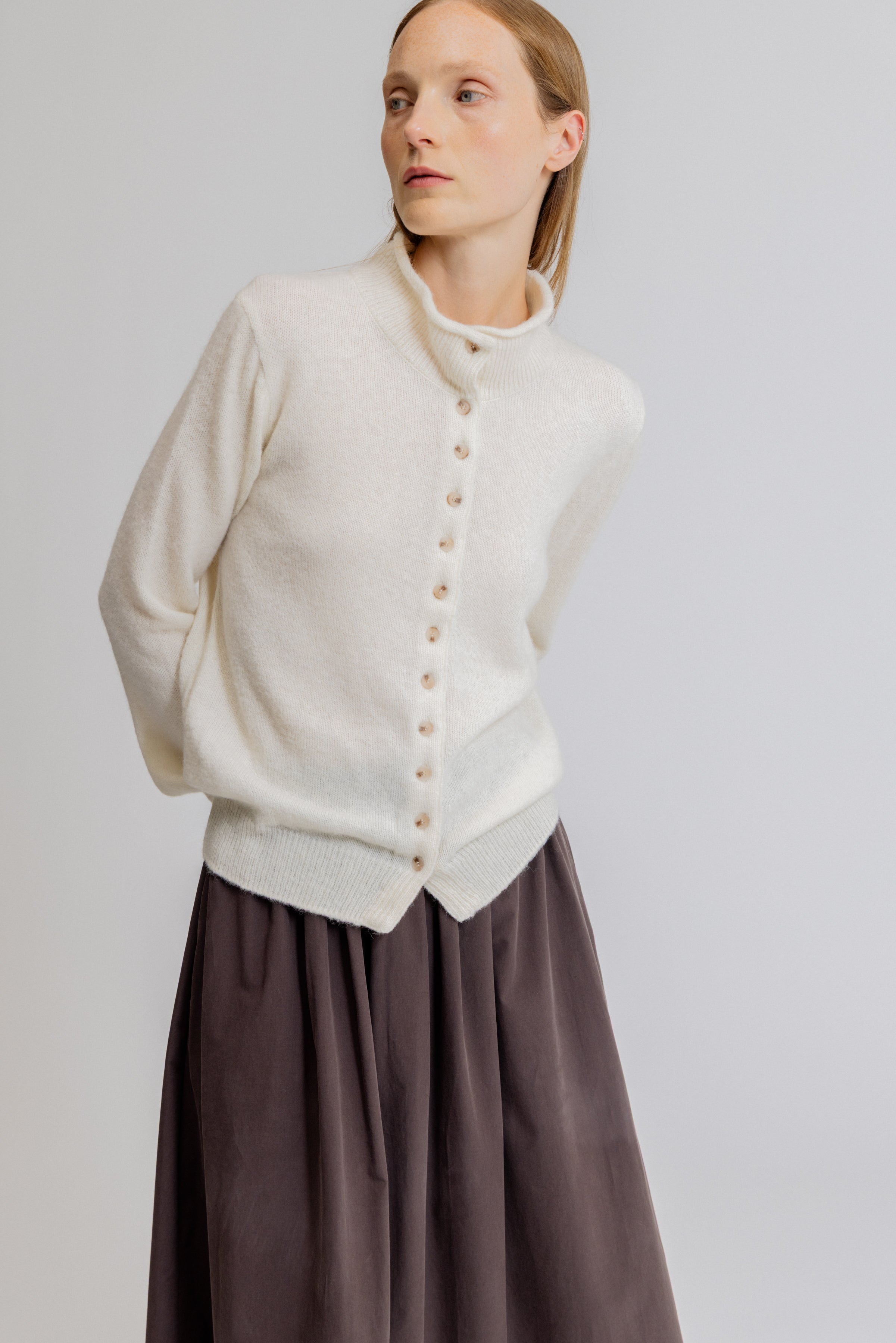 Funnel Neck Cardigan