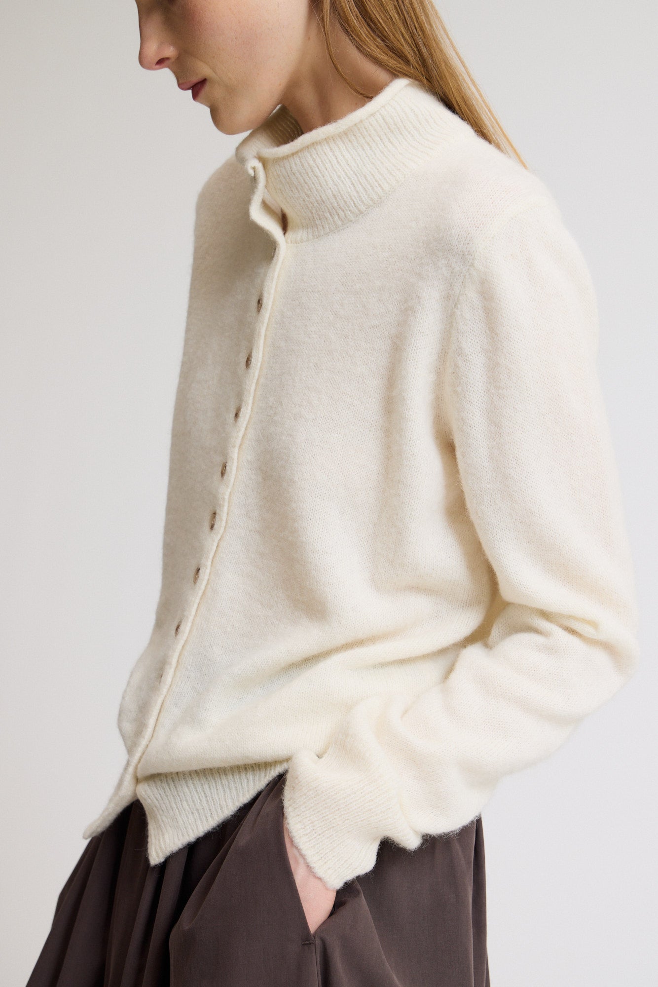 Funnel Neck Cardigan