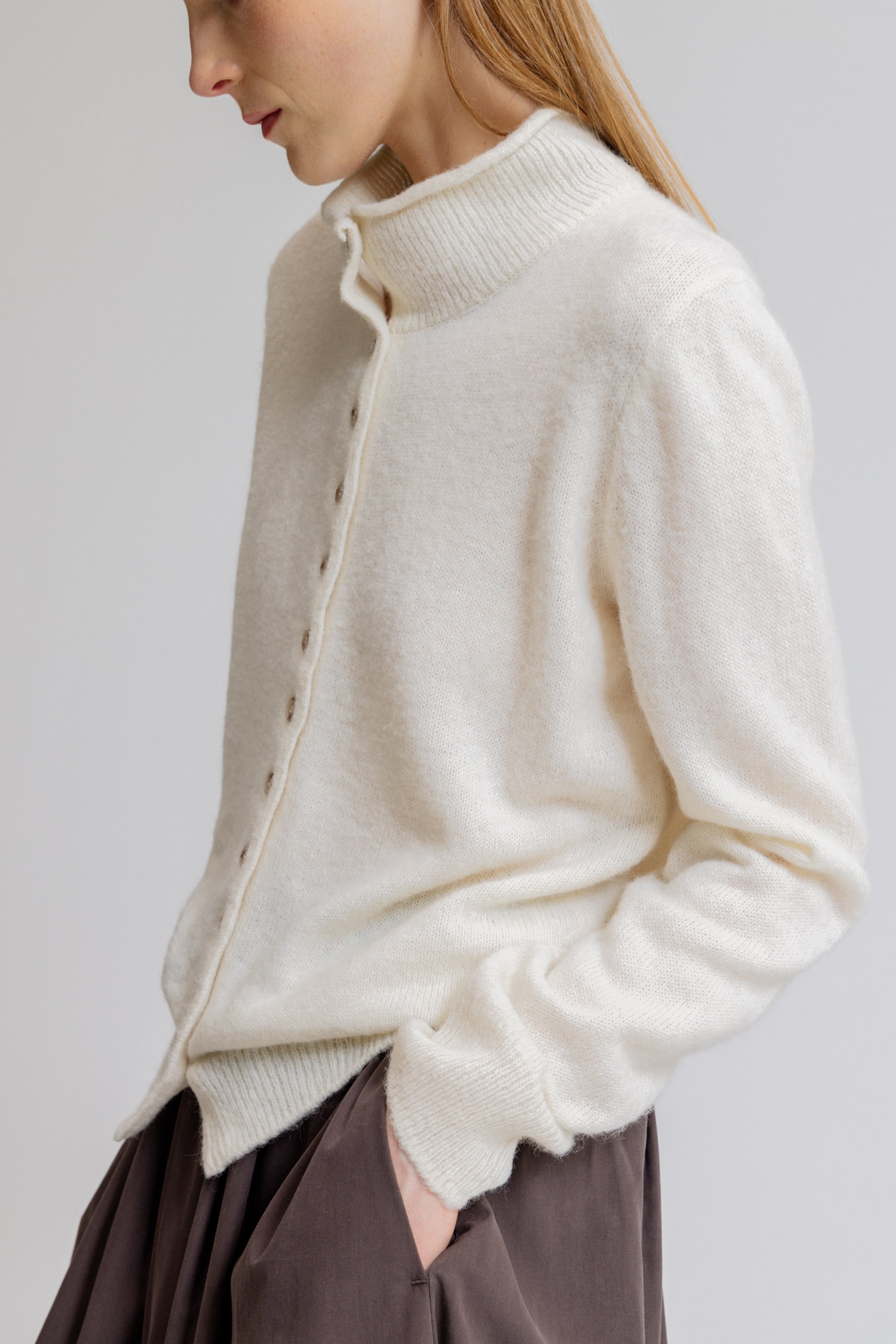 Funnel Neck Cardigan