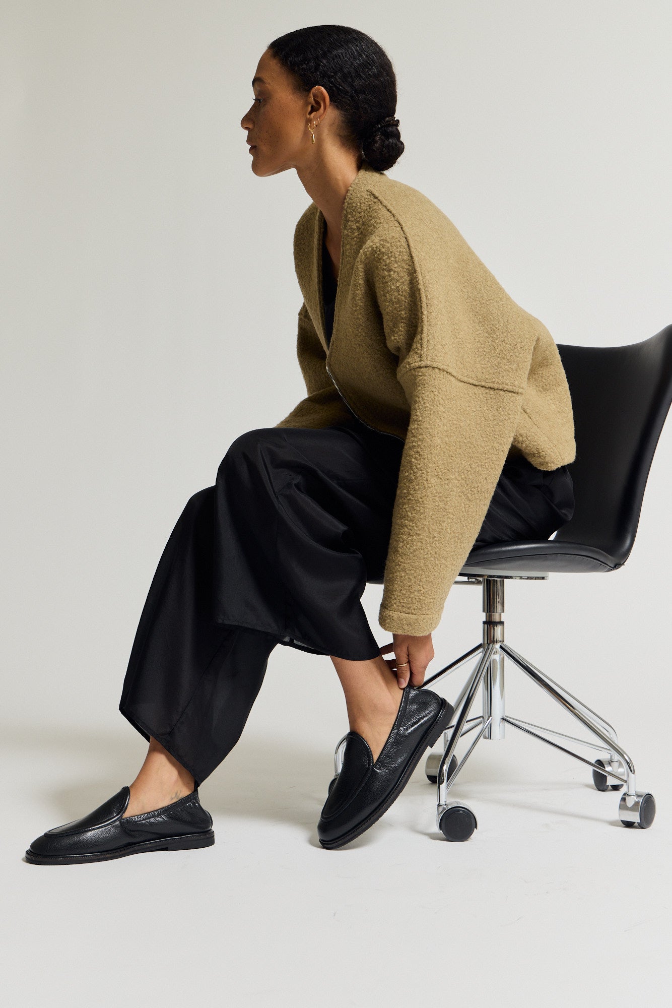 Cropped Bouclé Jacket