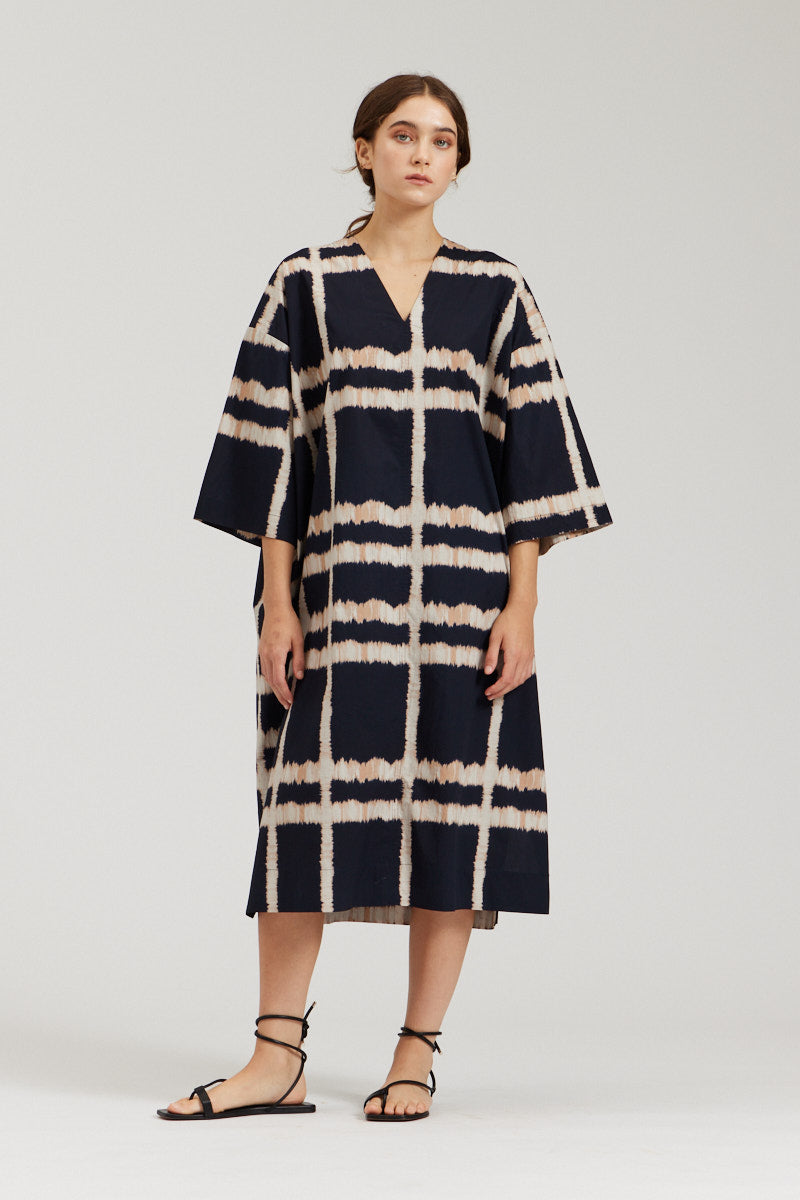 Oversized Cotton Print Dress