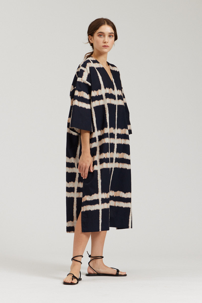 Oversized Cotton Print Dress