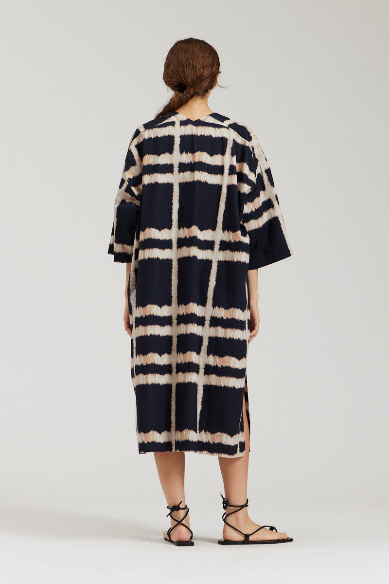 Oversized Cotton Print Dress