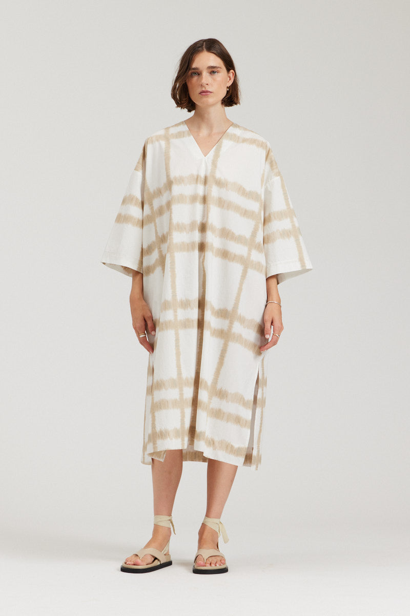Oversized Cotton Print Dress