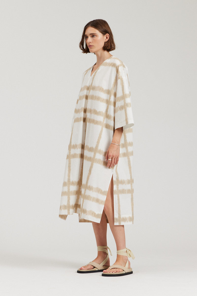 Oversized Cotton Print Dress