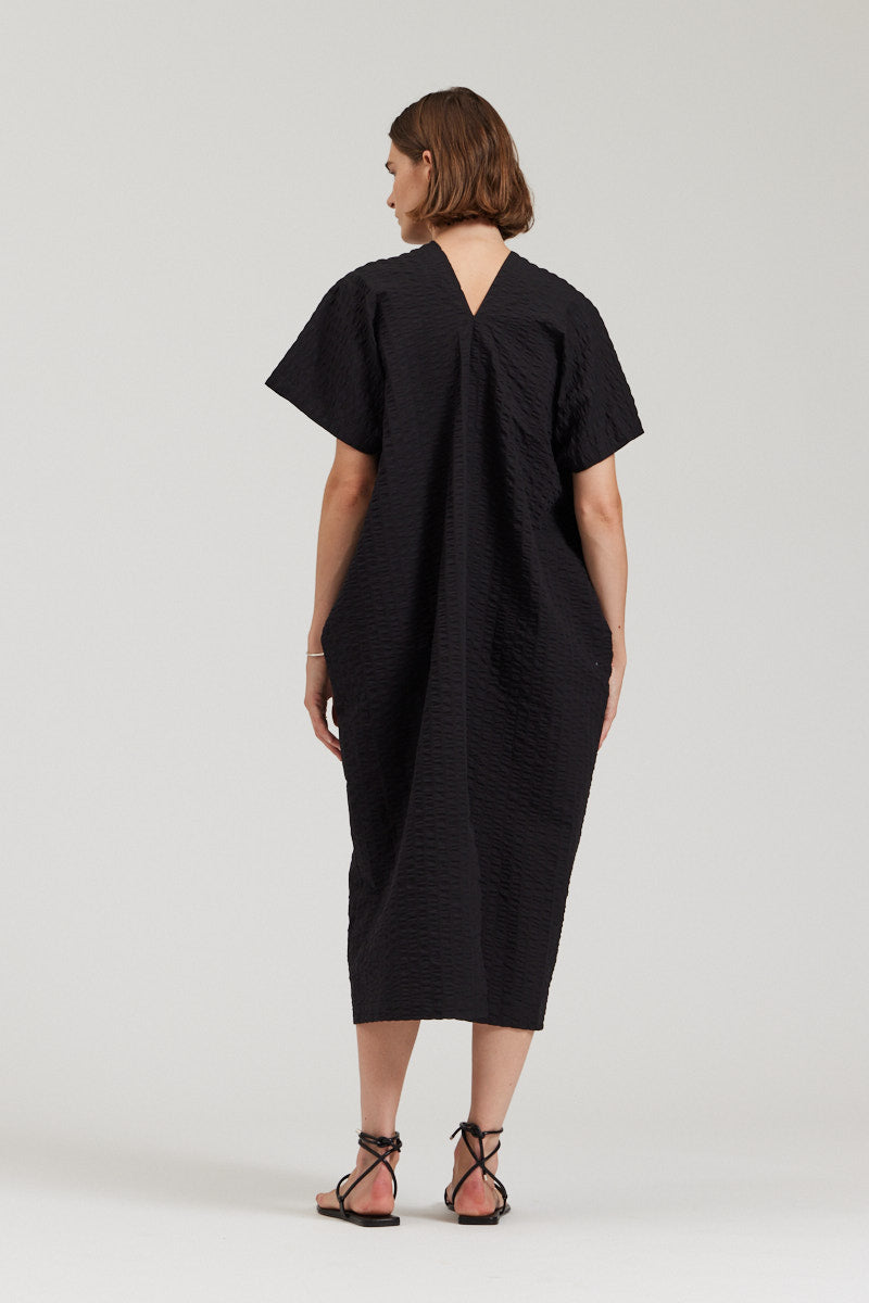 Boxy Textured Cotton Dress