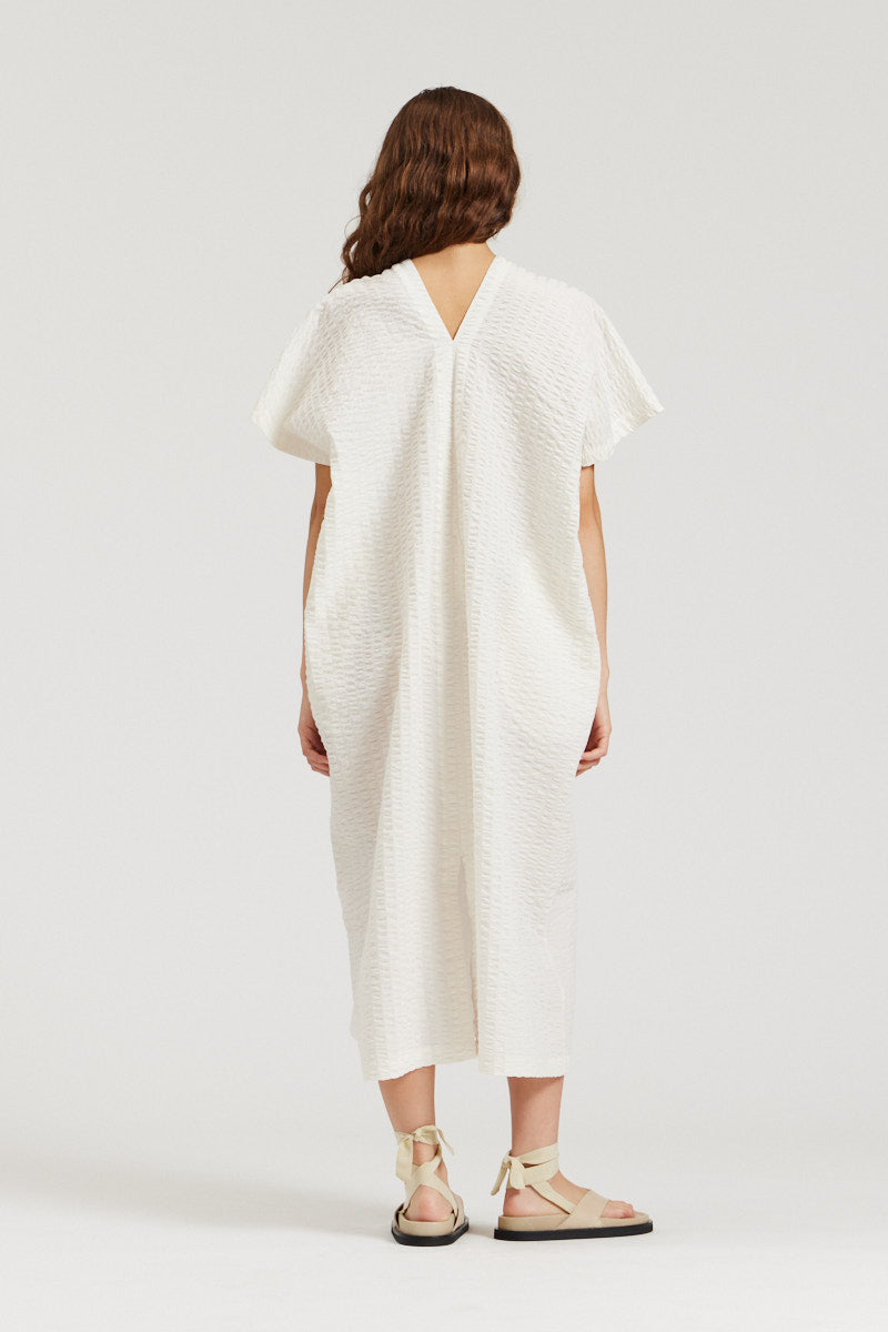 Boxy Textured Cotton Dress