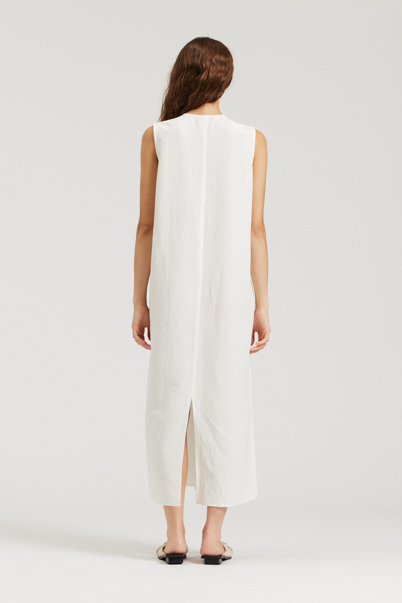 Linen Blend Shift Dress