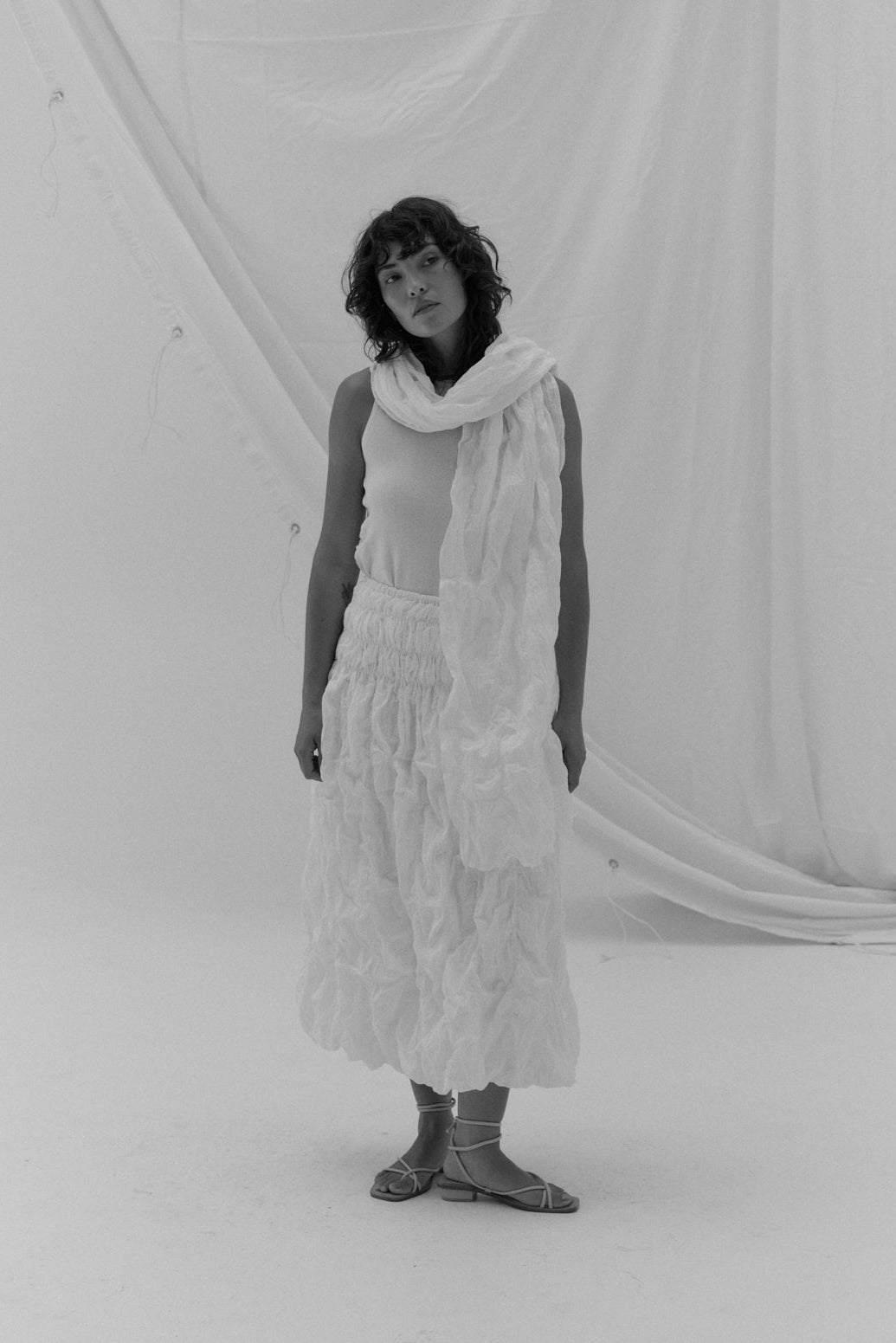 Textured Cotton Skirt