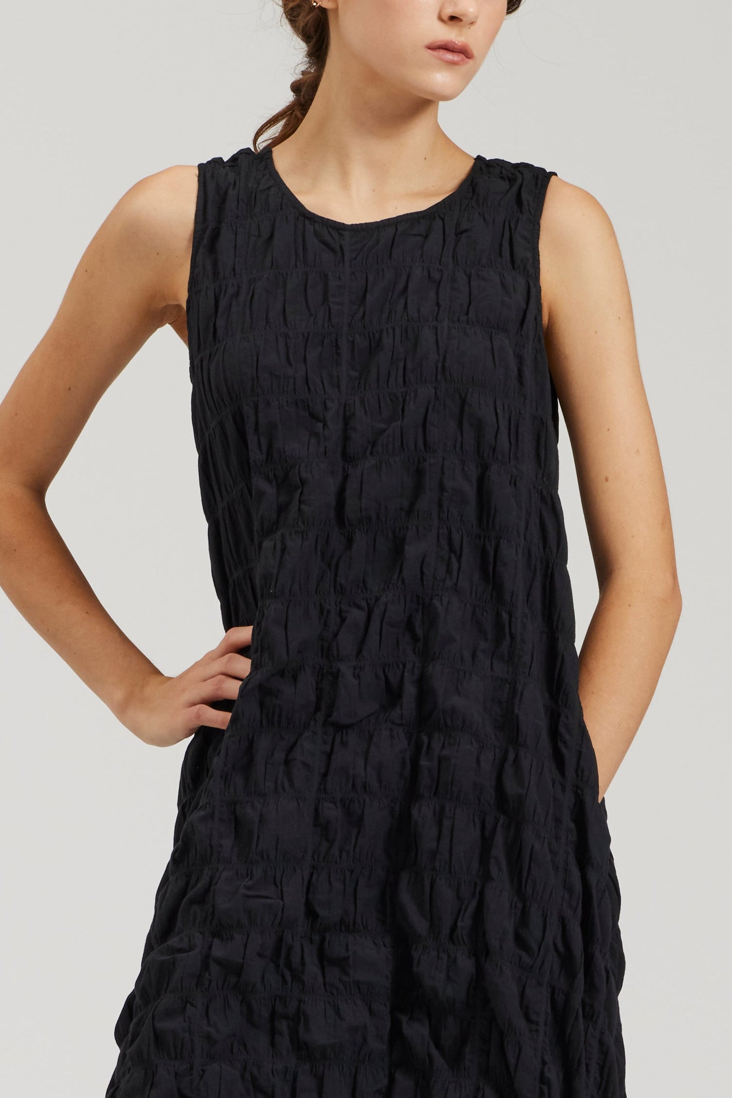 Textured Cotton Tank Dress