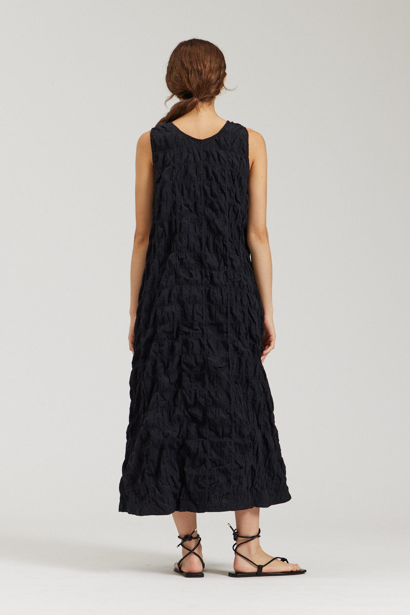 Textured Cotton Tank Dress
