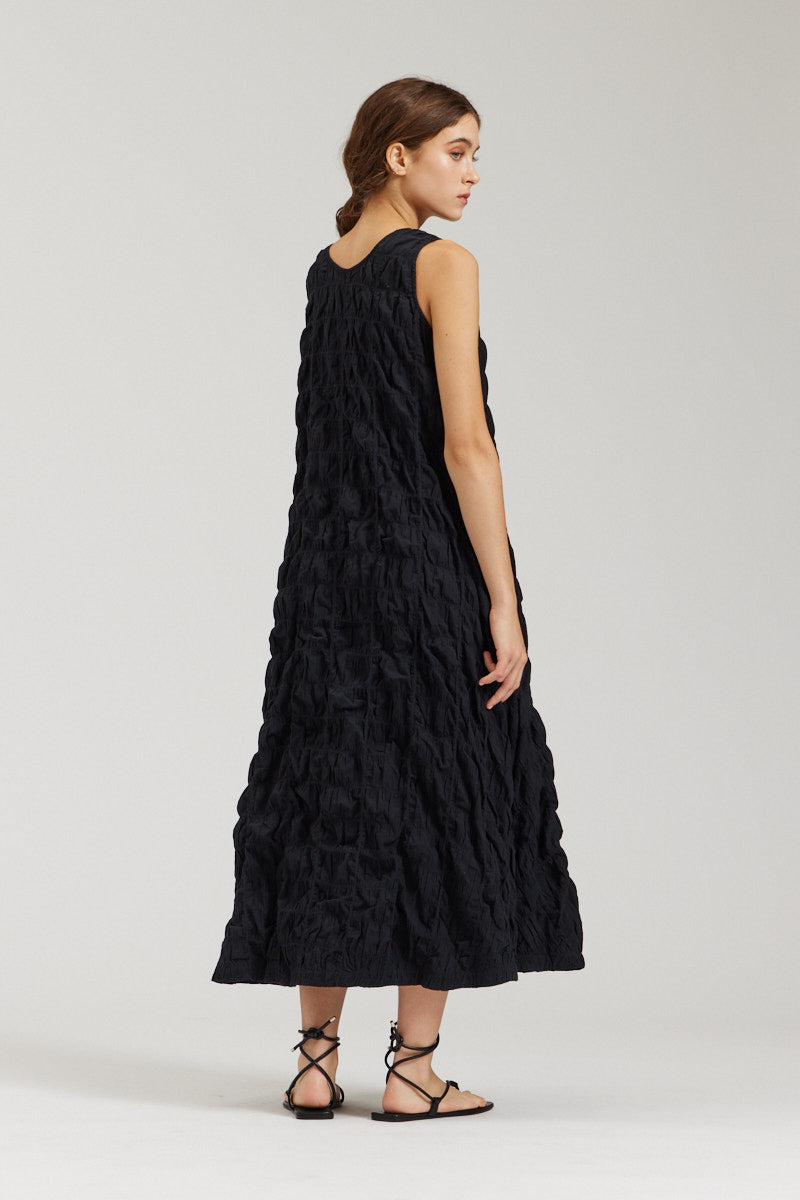 Textured Cotton Tank Dress