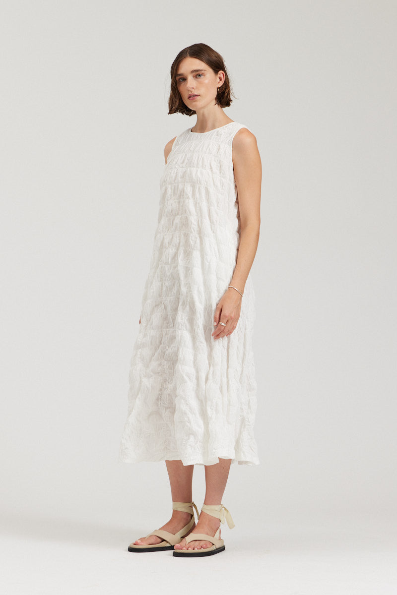 Textured Cotton Tank Dress