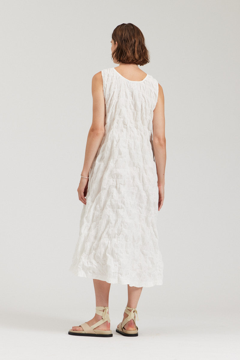 Textured Cotton Tank Dress