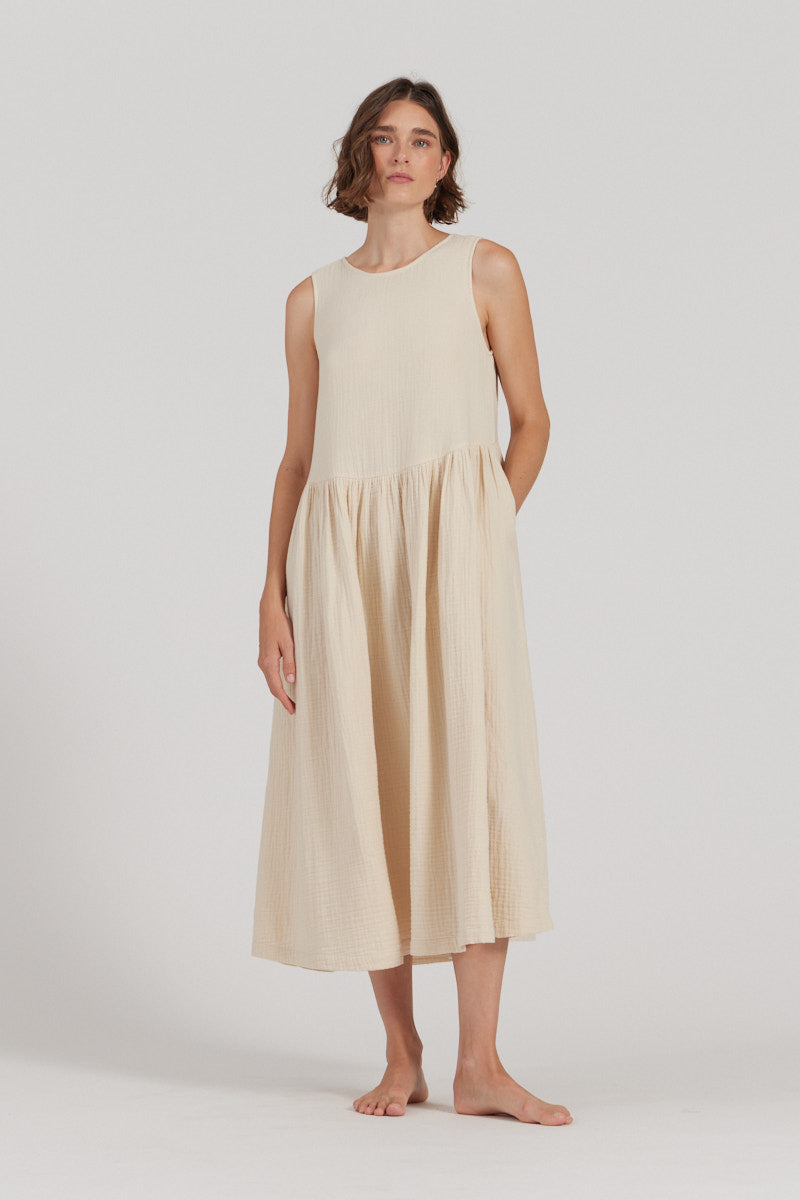 Gauze Tank Dress
