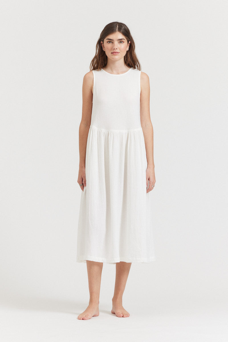 cotton gauze tank dress Oh My Gauze THIN STRAP TANK DRESS