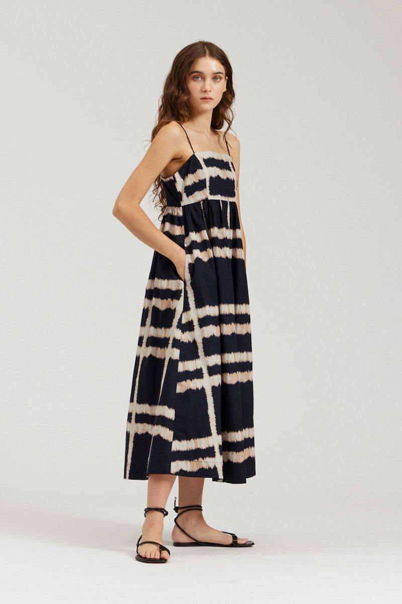 Empire Waist Cotton Print Dress